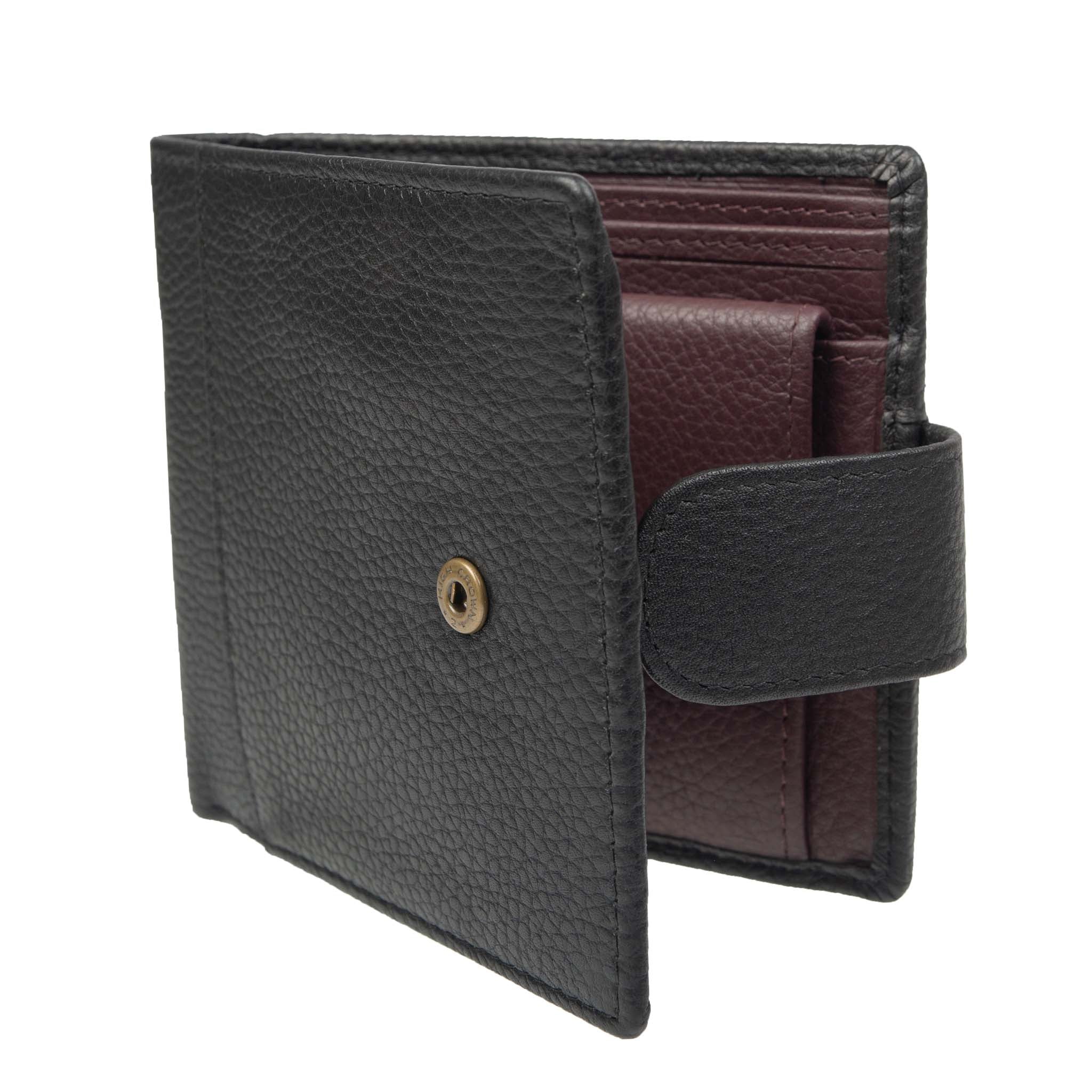 Men's Pebble Grain Leather Bifold Wallet with RFID Blocking and Coin Purse - Image 15