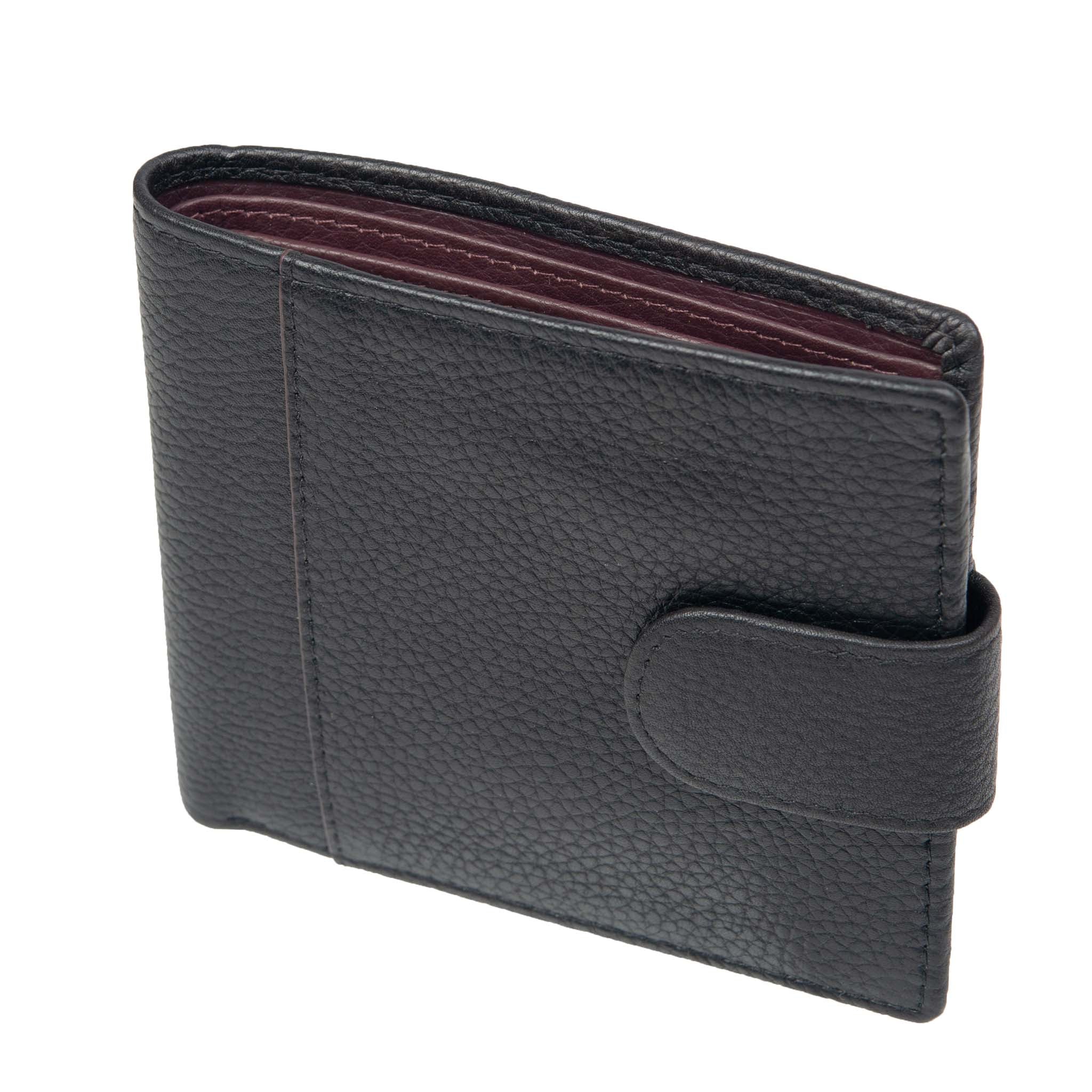 Men's Pebble Grain Leather Bifold Wallet with RFID Blocking and Coin Purse - Image 16