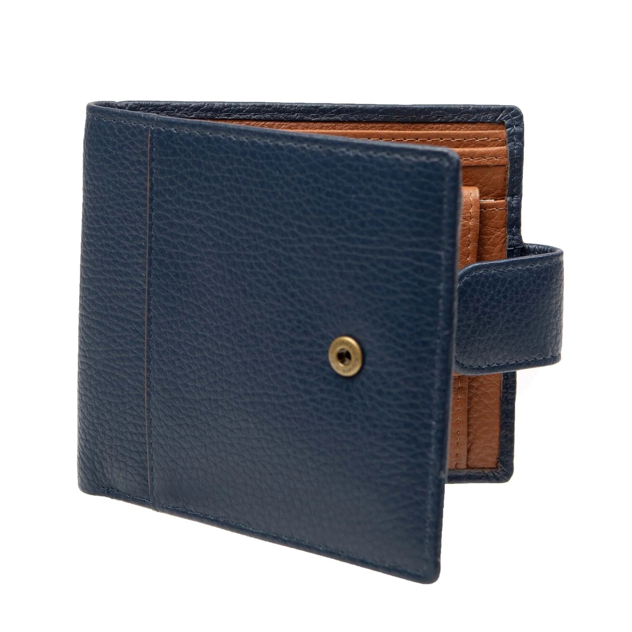 Men's Pebble Grain Leather Bifold Wallet with RFID Blocking and Coin Purse - Image 3