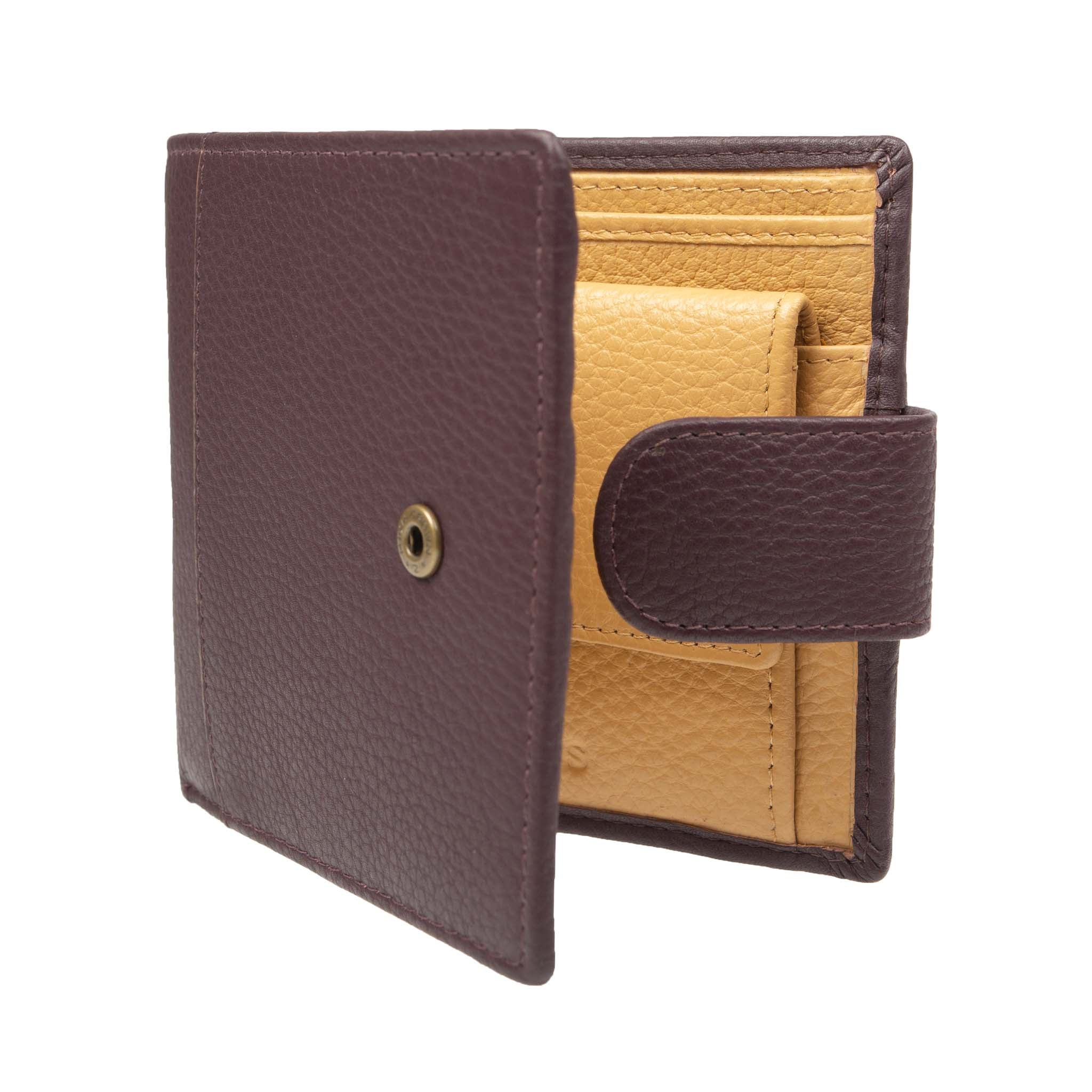 Men's Pebble Grain Leather Bifold Wallet with RFID Blocking and Coin Purse - Image 9