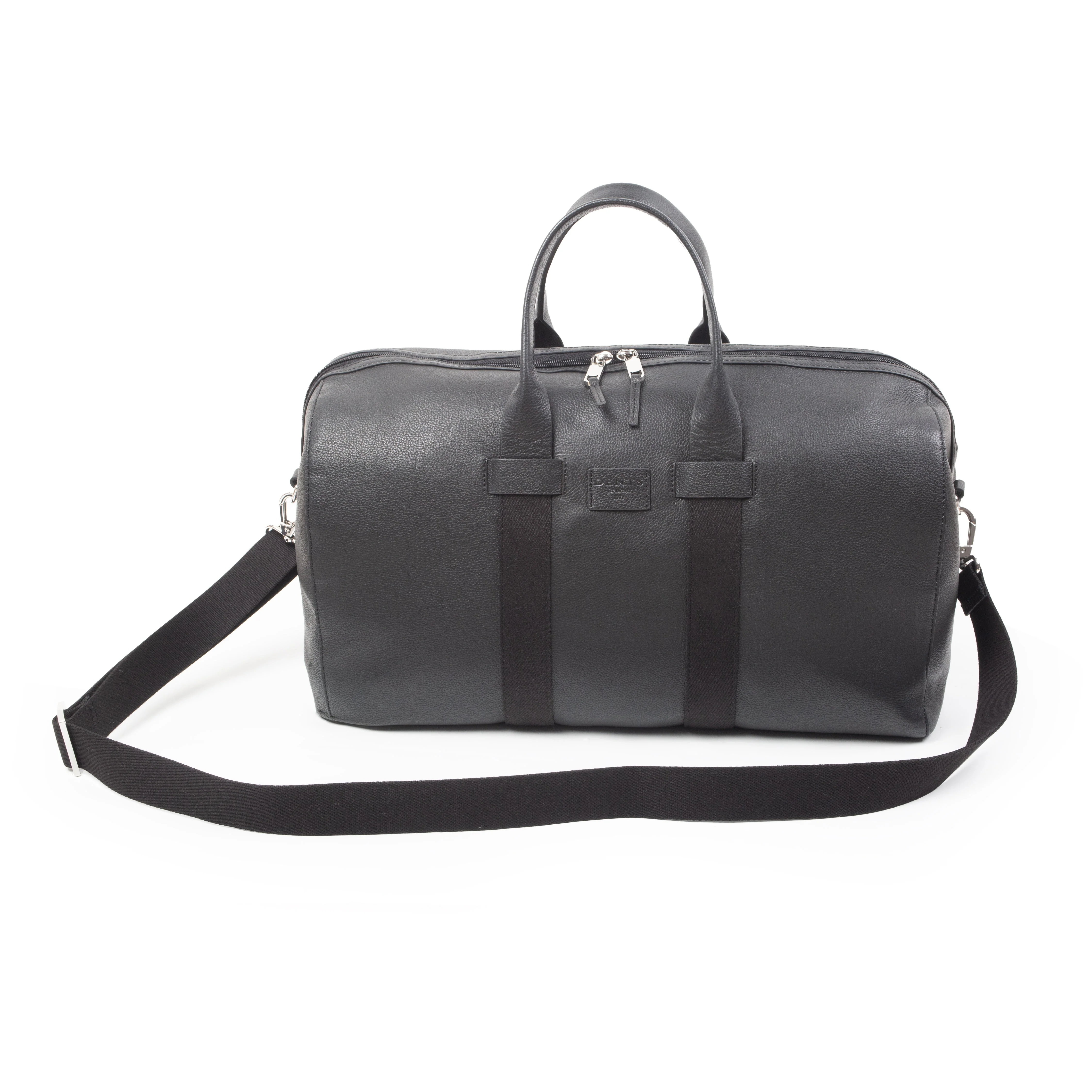 Men's Pebble Grain Leather Weekend Bag - Image 5