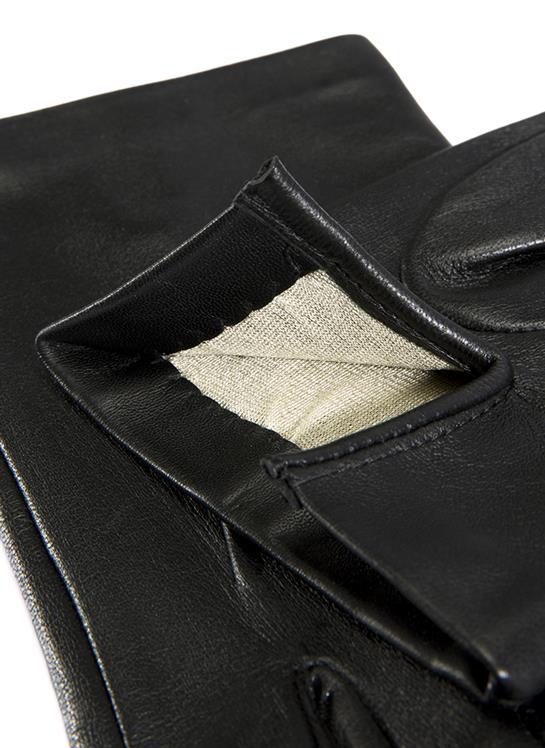 Men's Three-Point Silk-Lined Leather Gloves - Image 3