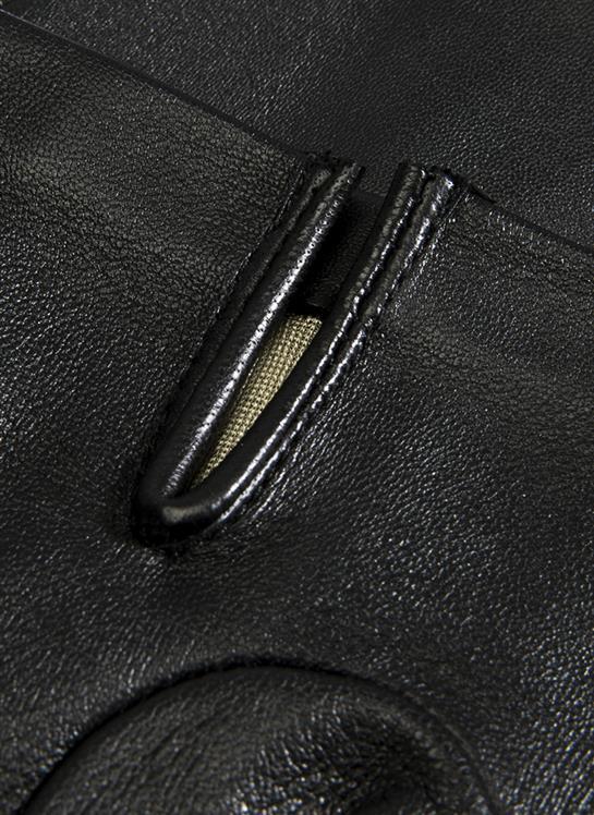 Men's Three-Point Silk-Lined Leather Gloves - Image 4