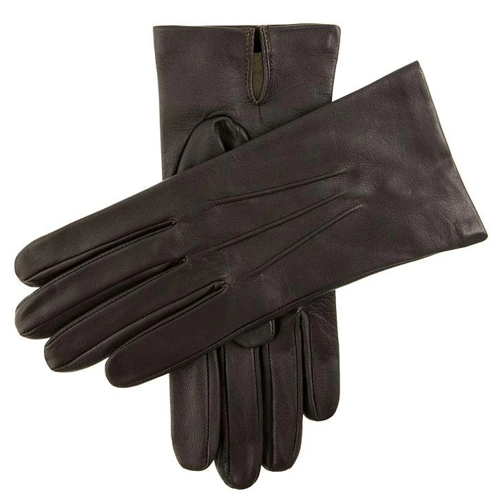 Men's Three-Point Silk-Lined Leather Gloves - Image 5