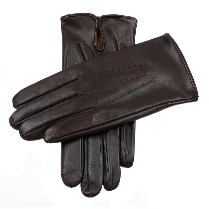 Men's Heritage Three-Point Silk-Lined Leather Gloves - Image 3