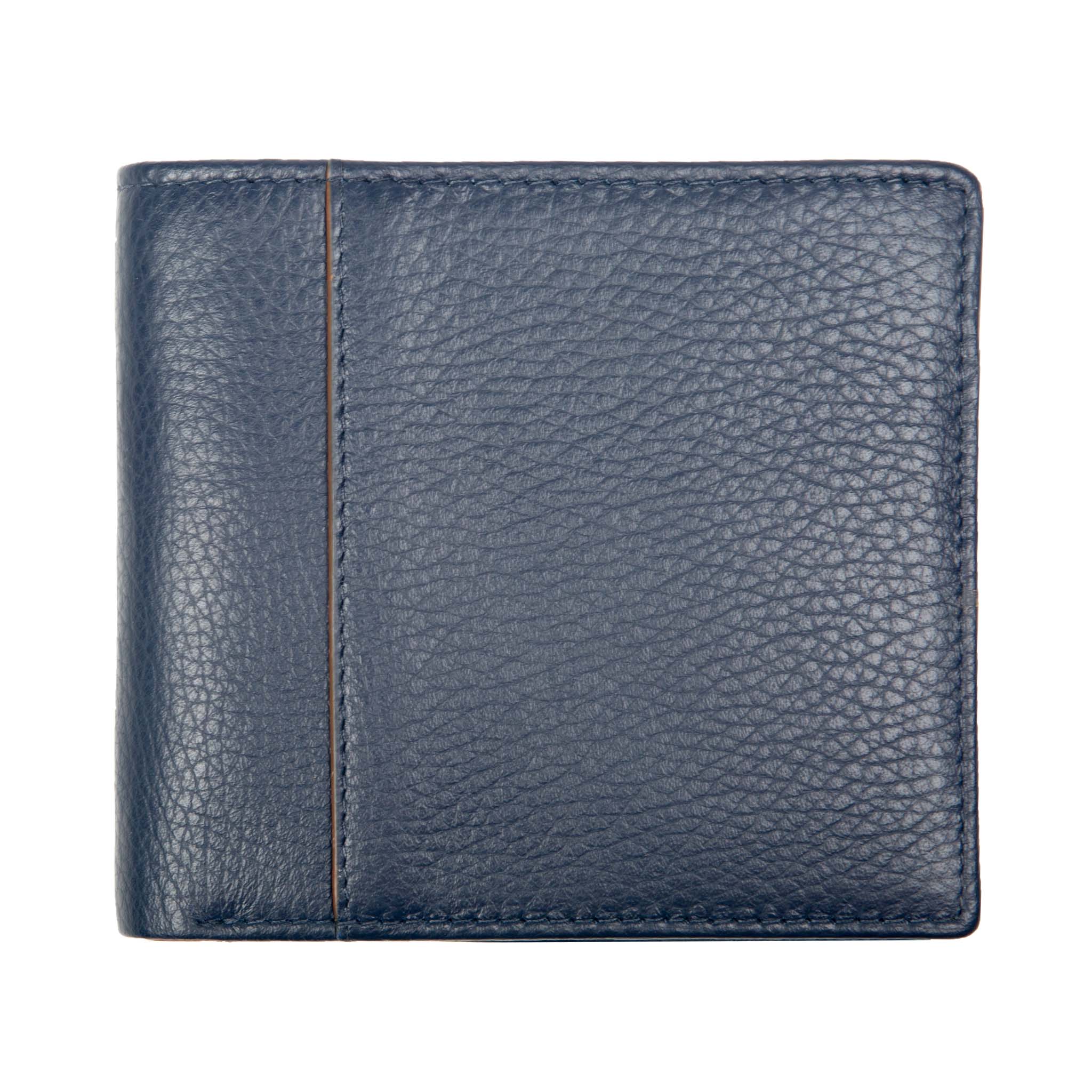 Men's Slim Pebble Grain Leather Bifold Wallet with RFID Blocking