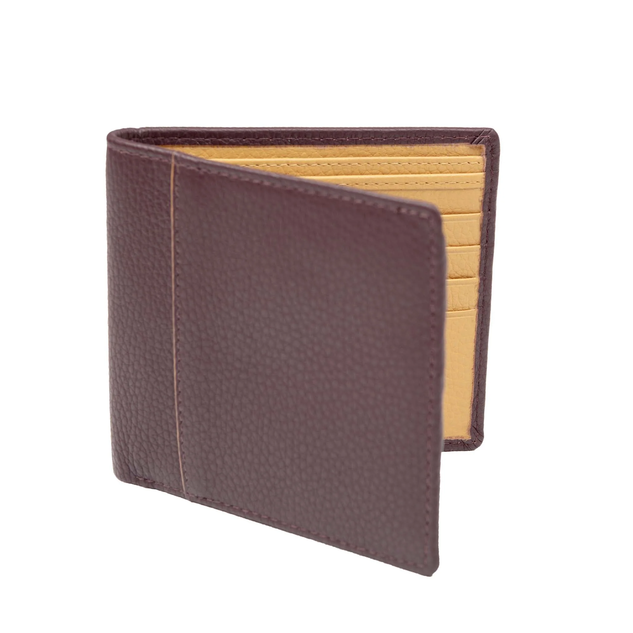 Men's Slim Pebble Grain Leather Bifold Wallet with RFID Blocking - Image 10