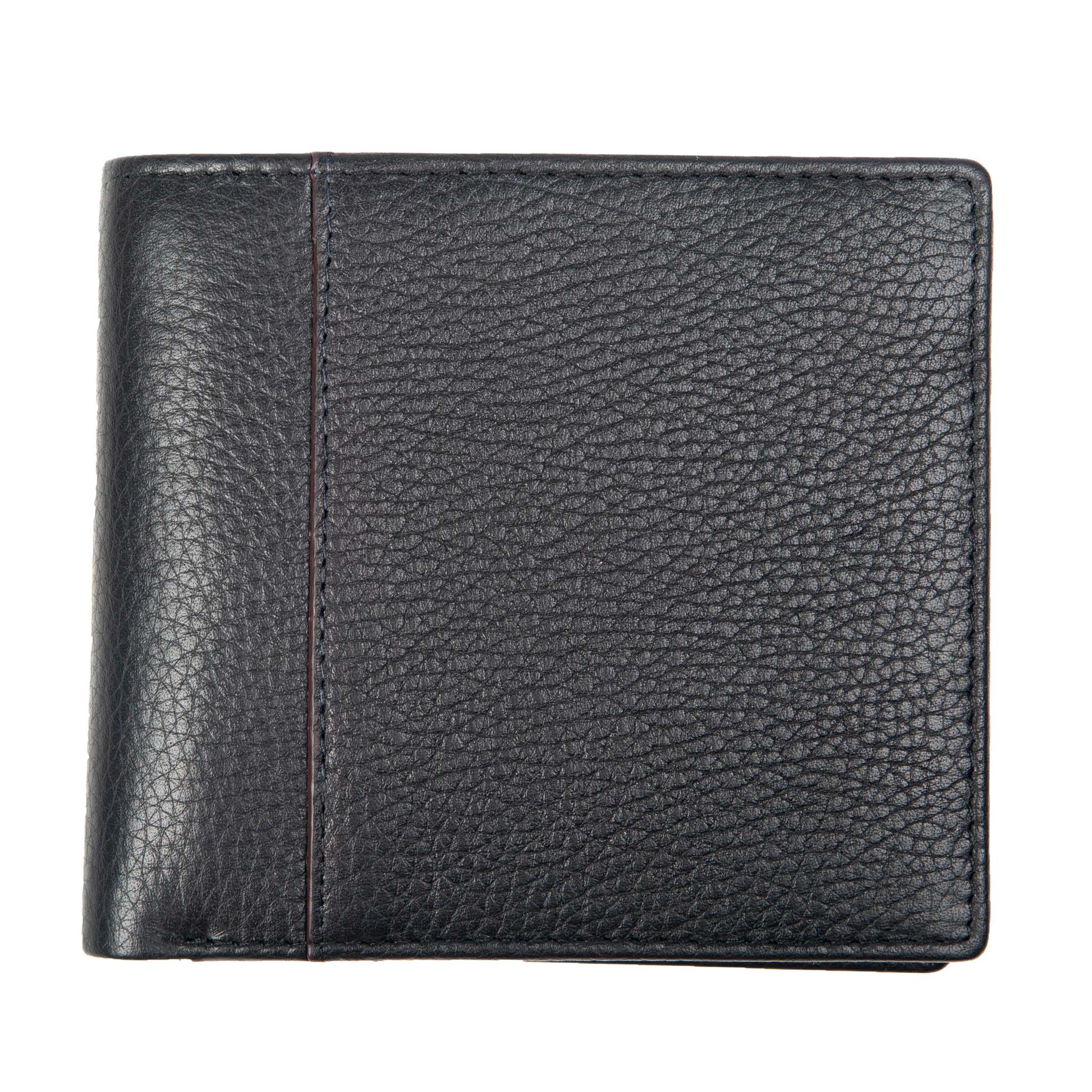 Men's Slim Pebble Grain Leather Bifold Wallet with RFID Blocking - Image 13