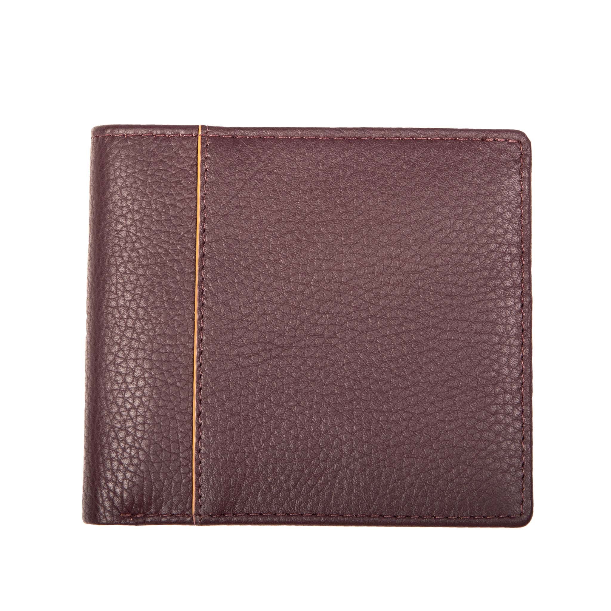 Men's Slim Pebble Grain Leather Bifold Wallet with RFID Blocking - Image 7