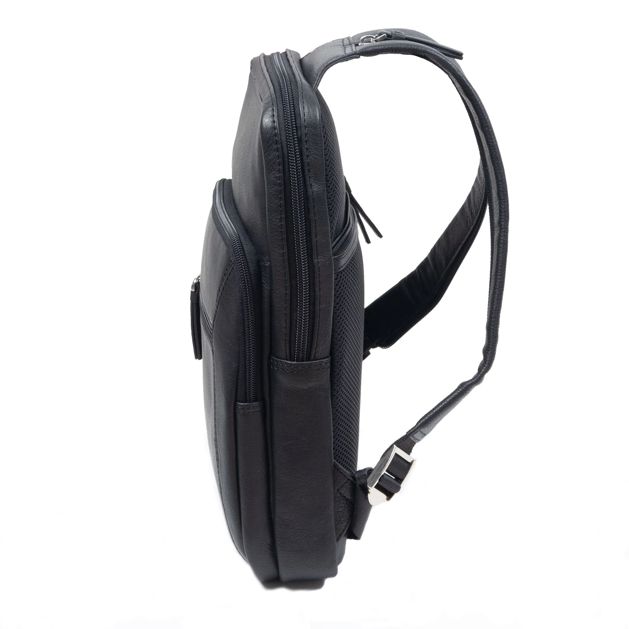 Men's Small Pebble Grain Leather Backpack - Image 13