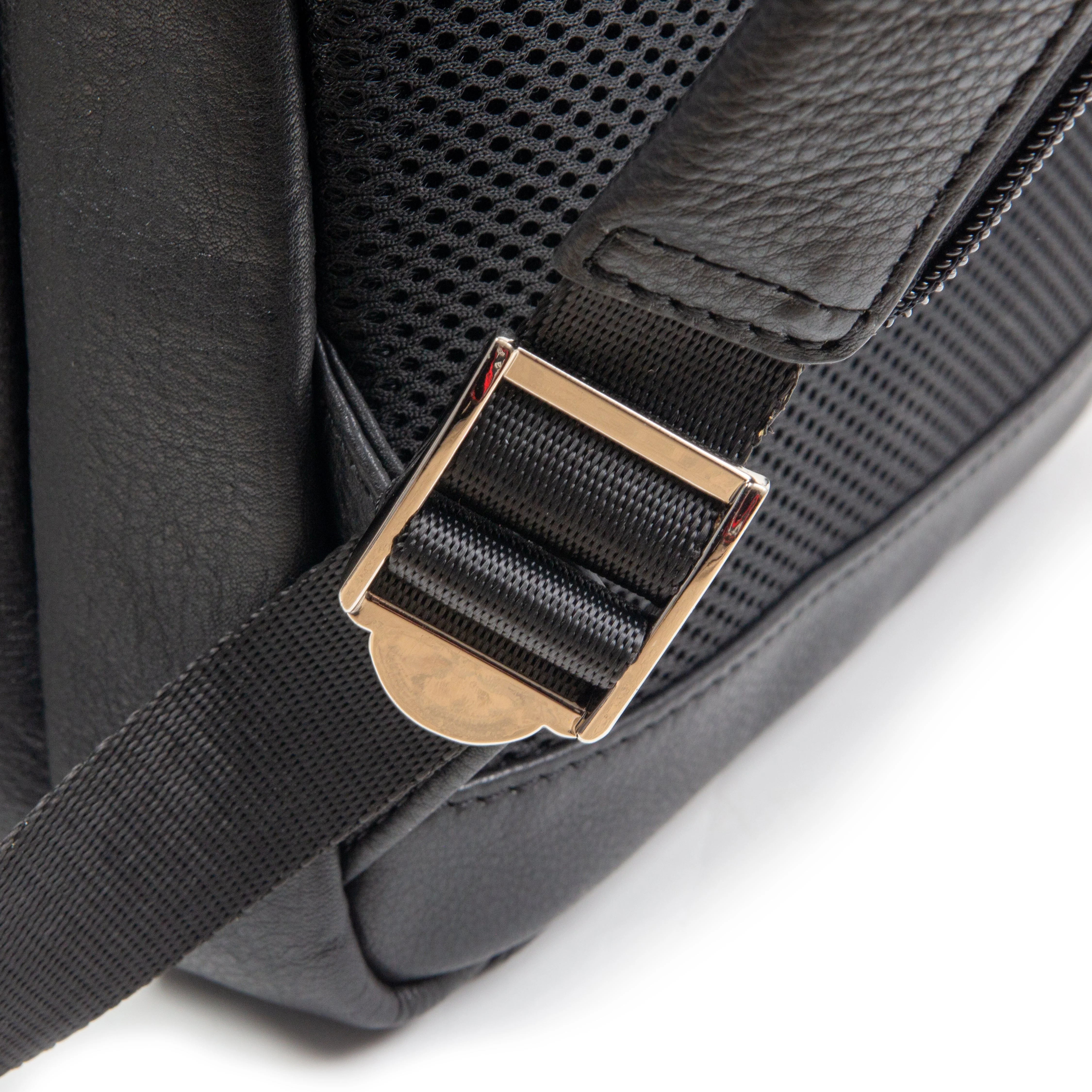 Men's Small Pebble Grain Leather Backpack - Image 15