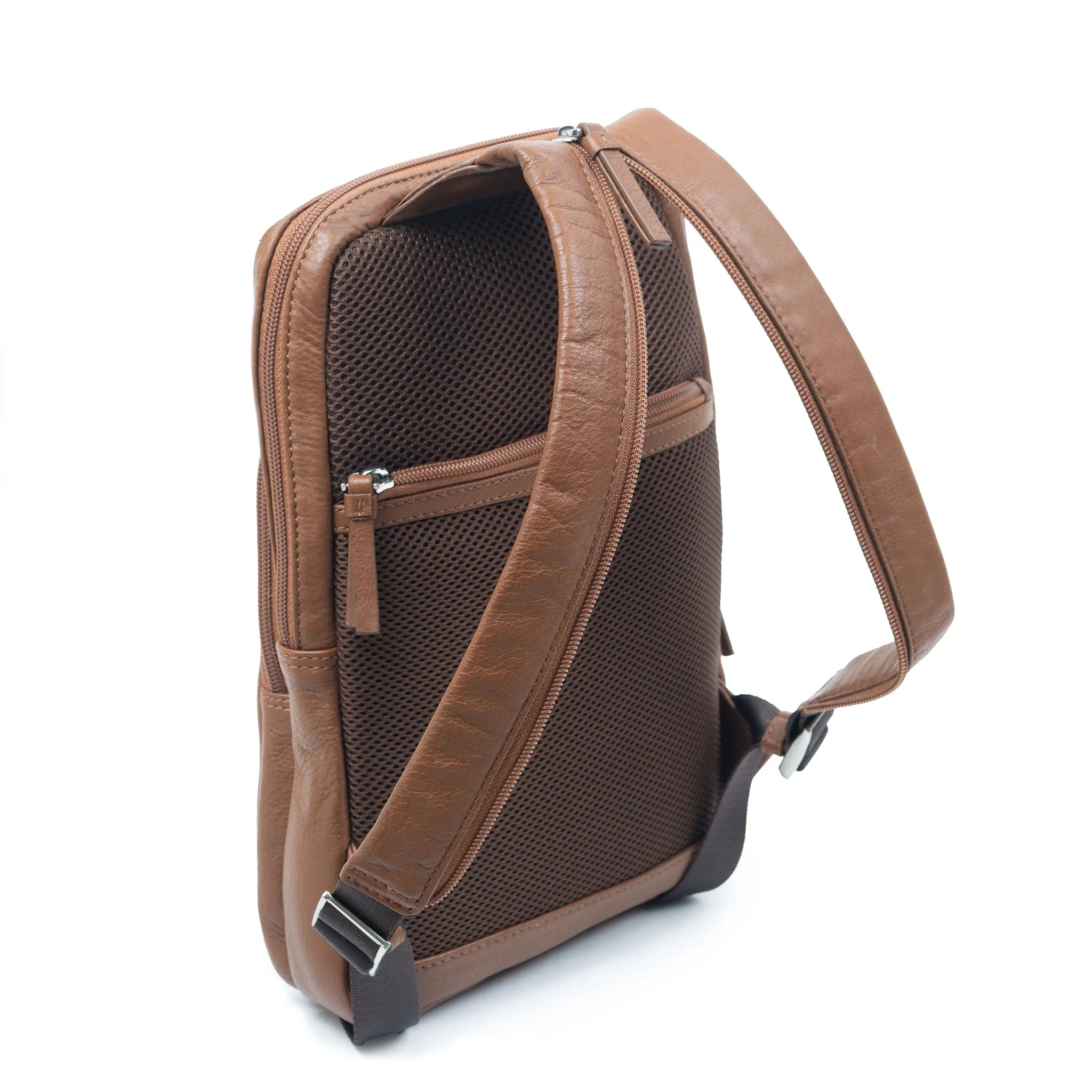 Men's Small Pebble Grain Leather Backpack - Image 4