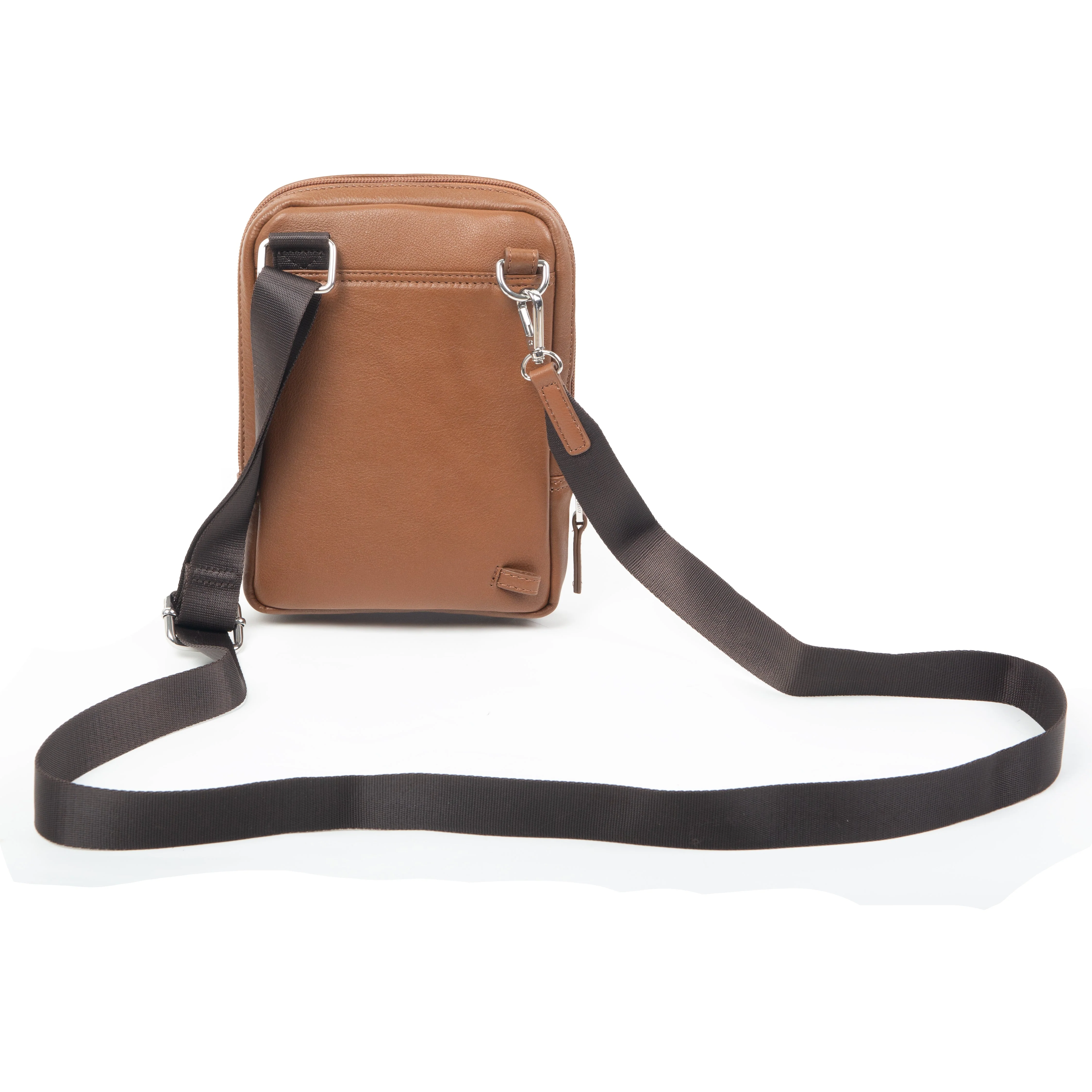 Men's Small Pebble Grain Leather Crossbody Bag - Image 4