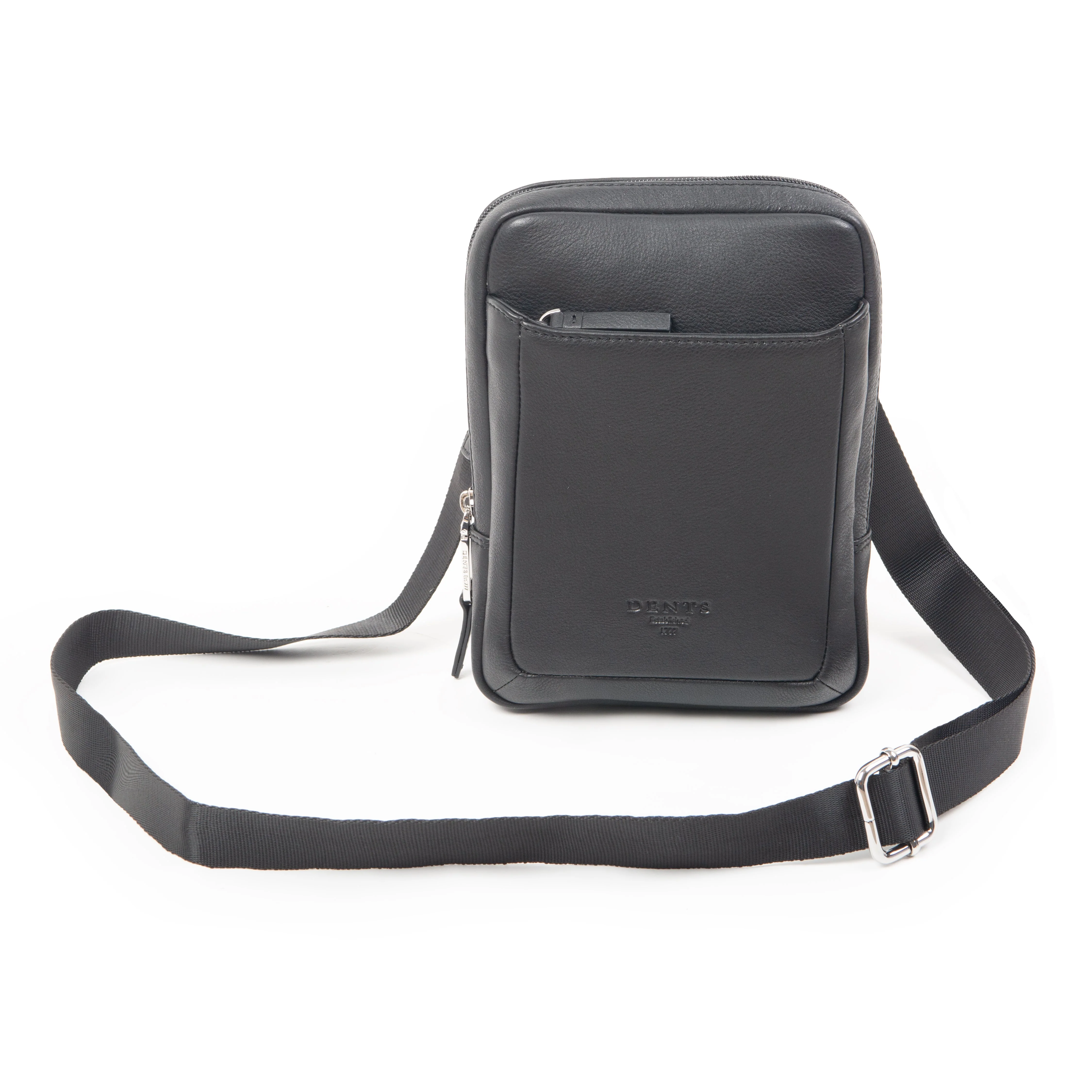 Men's Small Pebble Grain Leather Crossbody Bag - Image 6