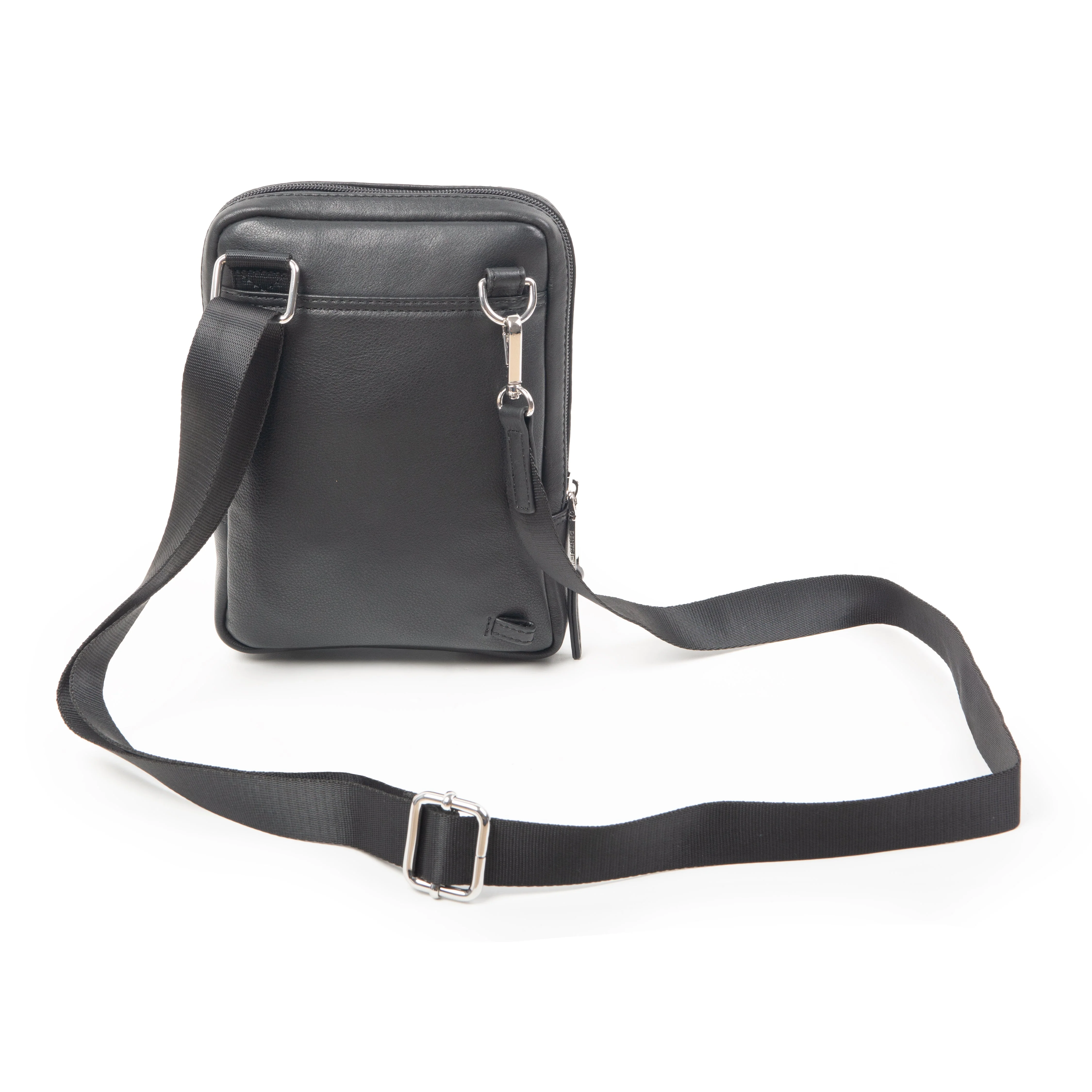 Men's Small Pebble Grain Leather Crossbody Bag - Image 7