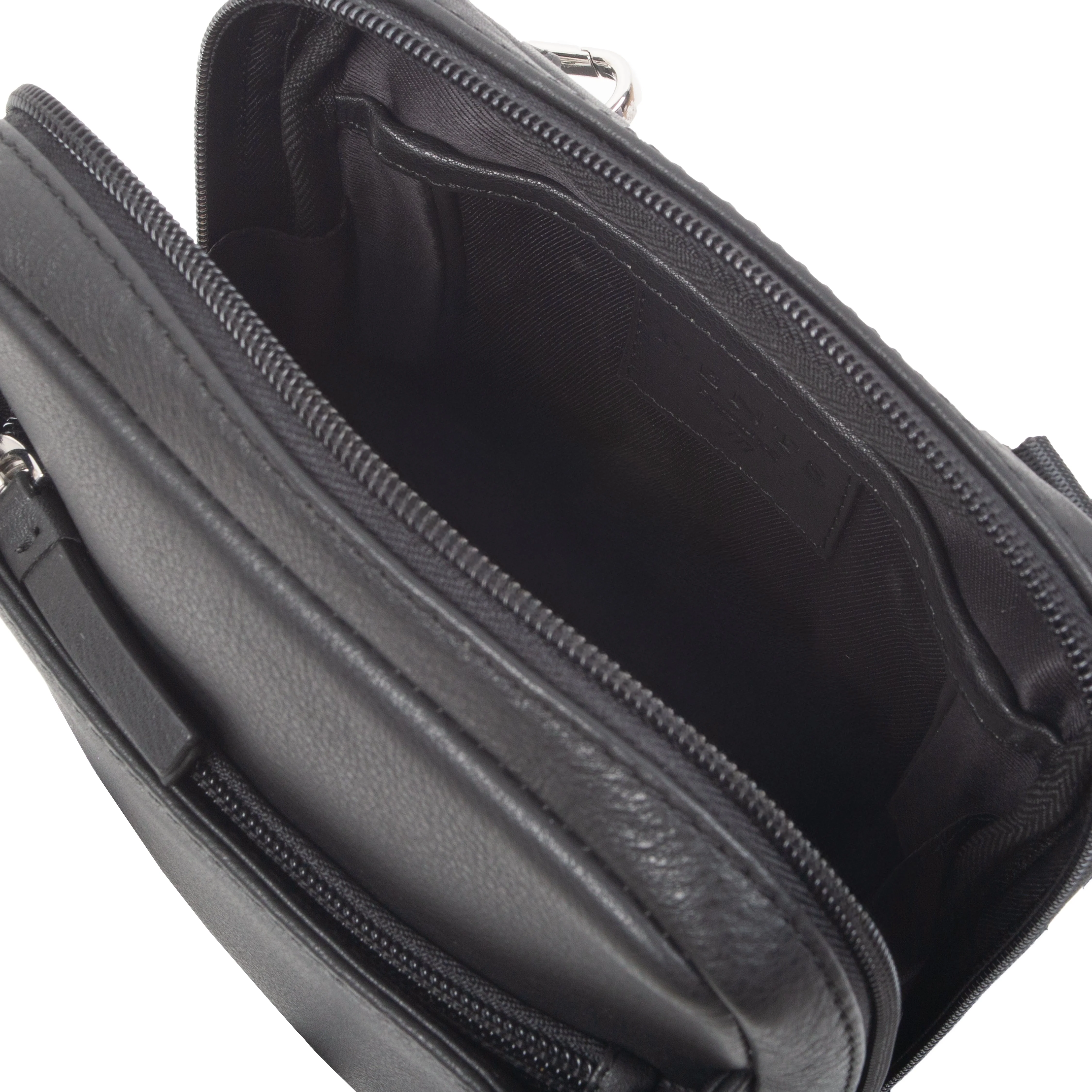Men's Small Pebble Grain Leather Crossbody Bag - Image 8