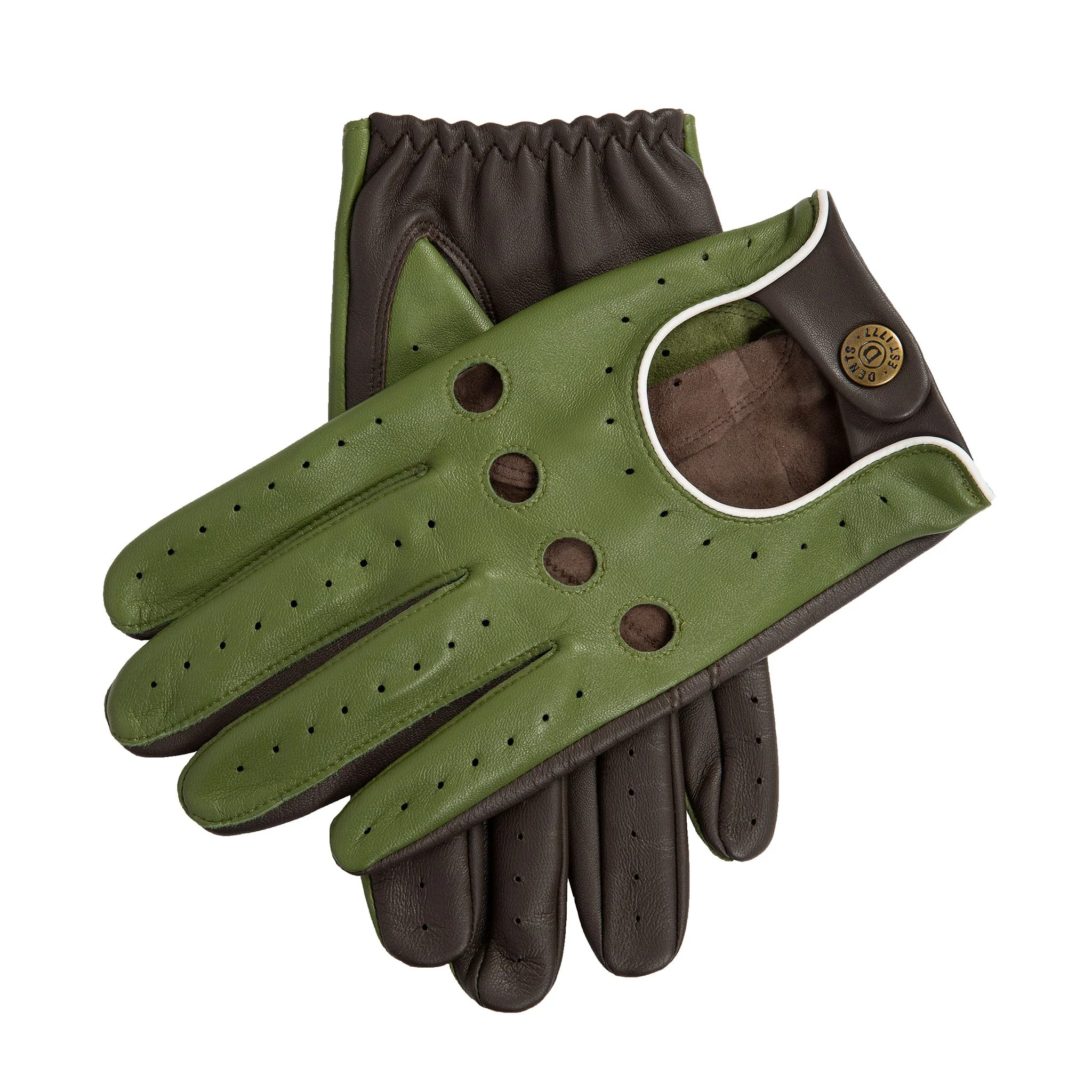 Men’s Touchscreen Three-Colour Leather Driving Gloves - Image 13