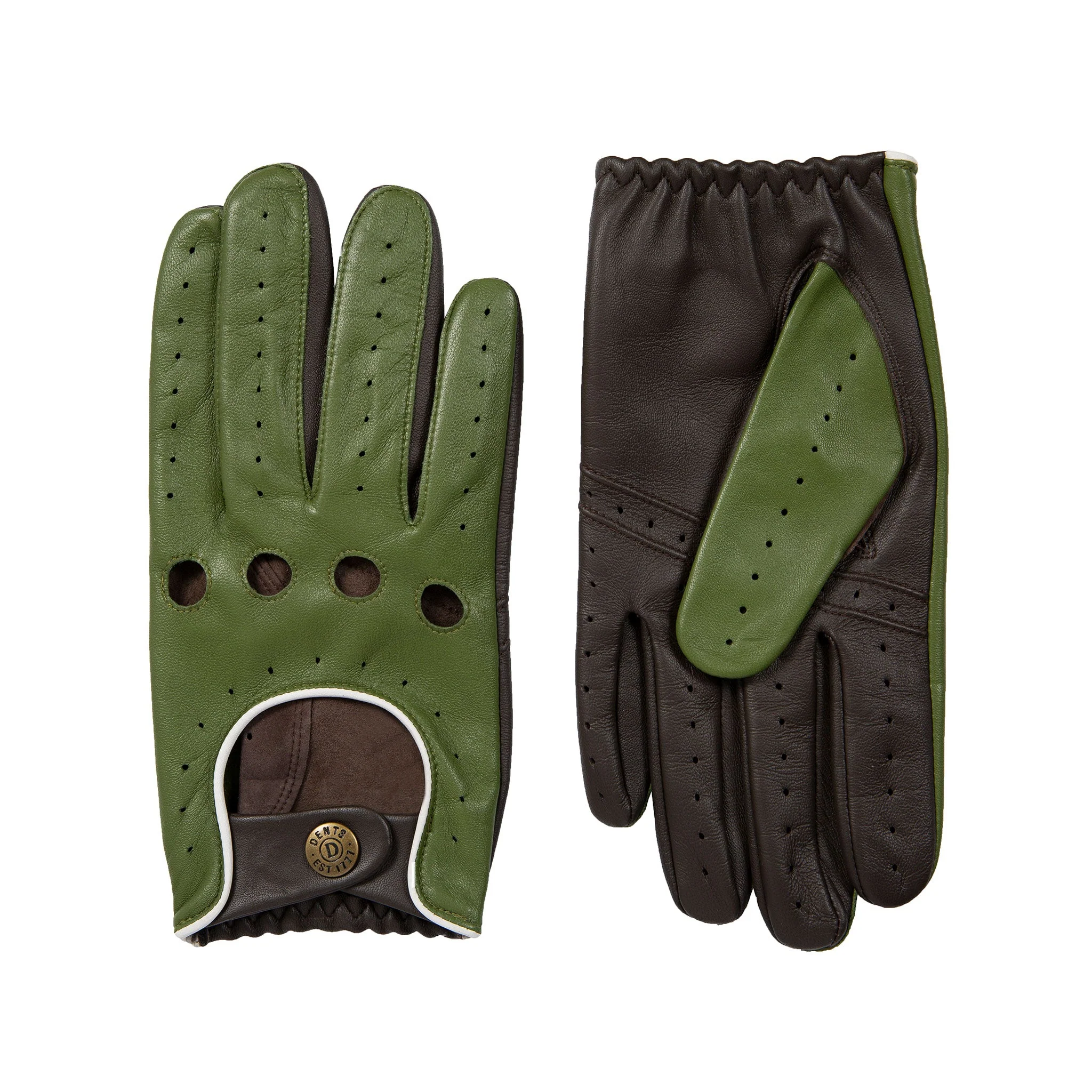 Men’s Touchscreen Three-Colour Leather Driving Gloves - Image 17