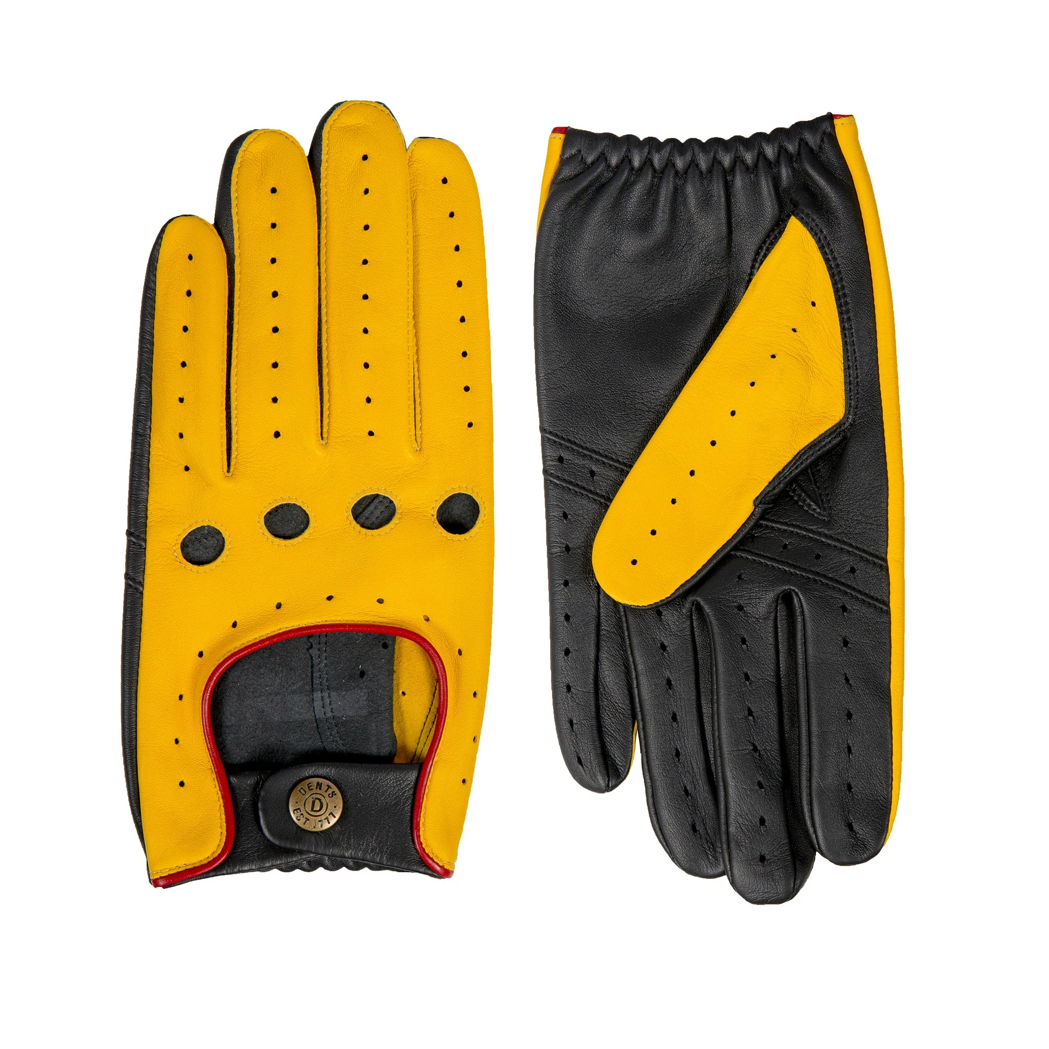 Men’s Touchscreen Three-Colour Leather Driving Gloves - Image 29