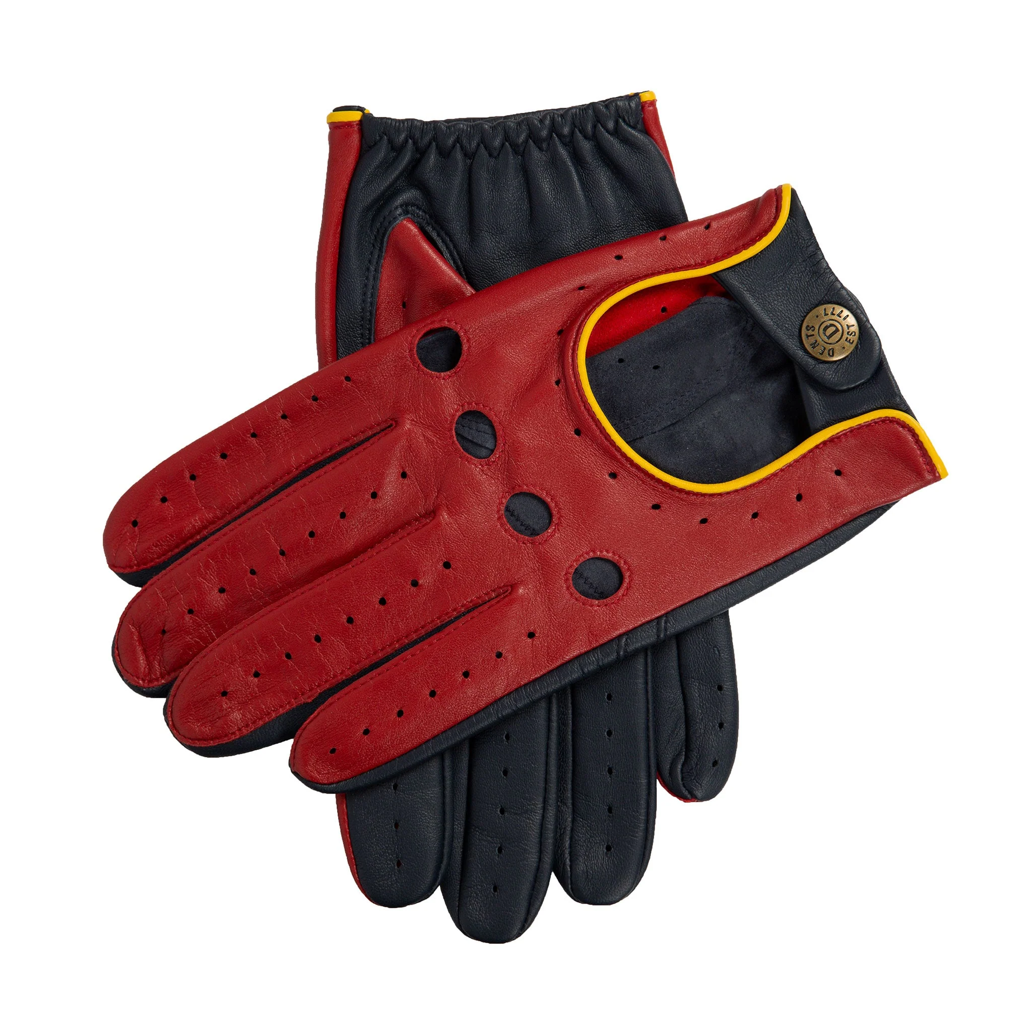 Men’s Touchscreen Three-Colour Leather Driving Gloves - Image 38