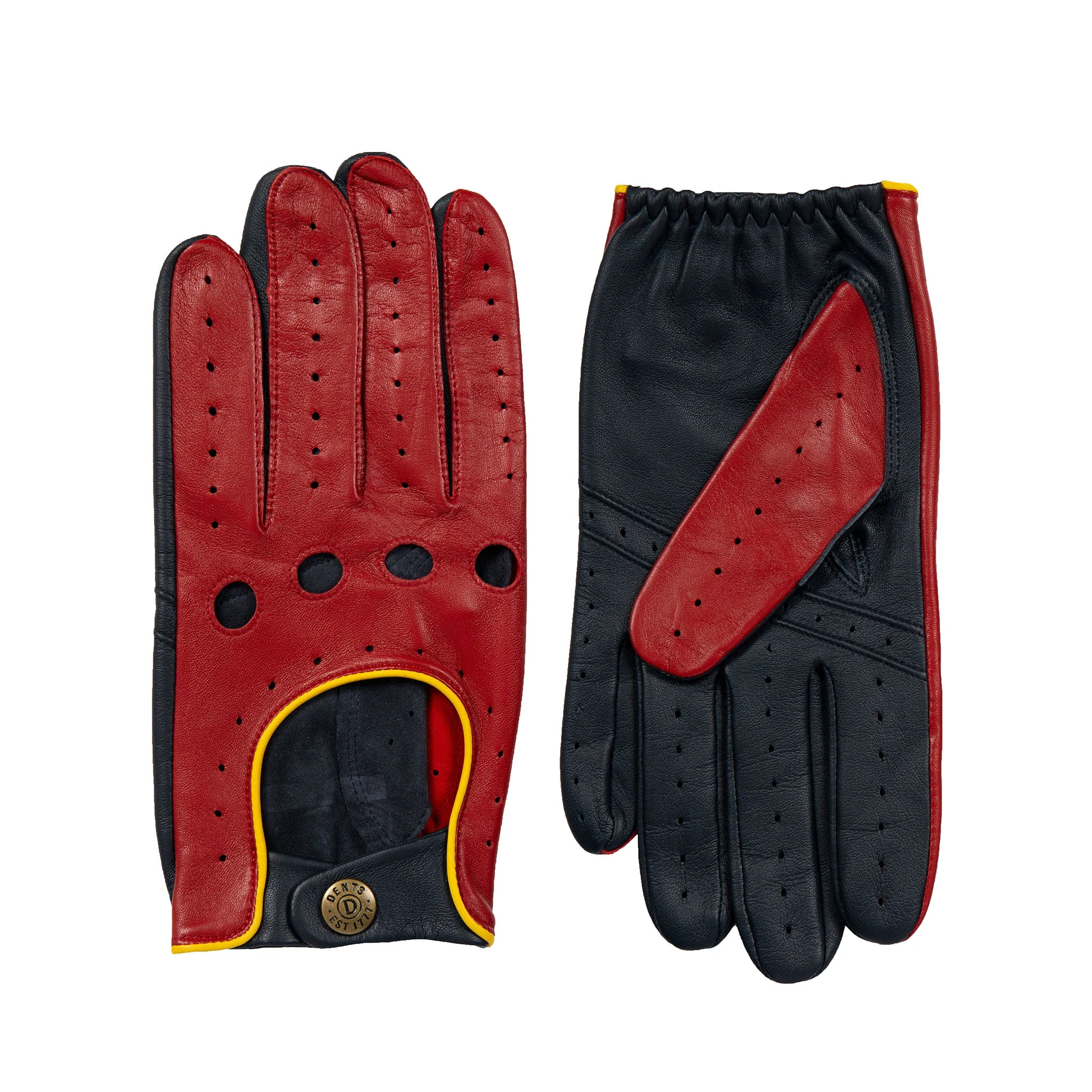 Men’s Touchscreen Three-Colour Leather Driving Gloves - Image 41