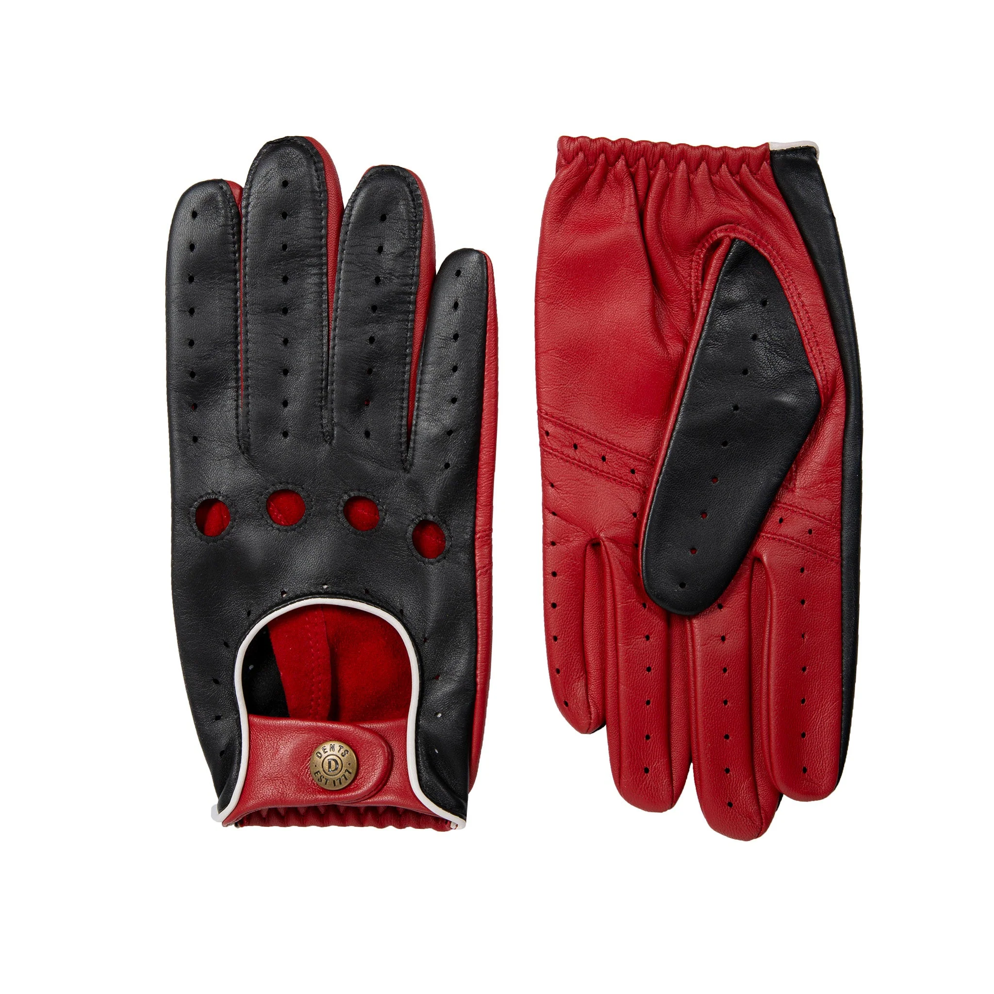 Men’s Touchscreen Three-Colour Leather Driving Gloves - Image 62