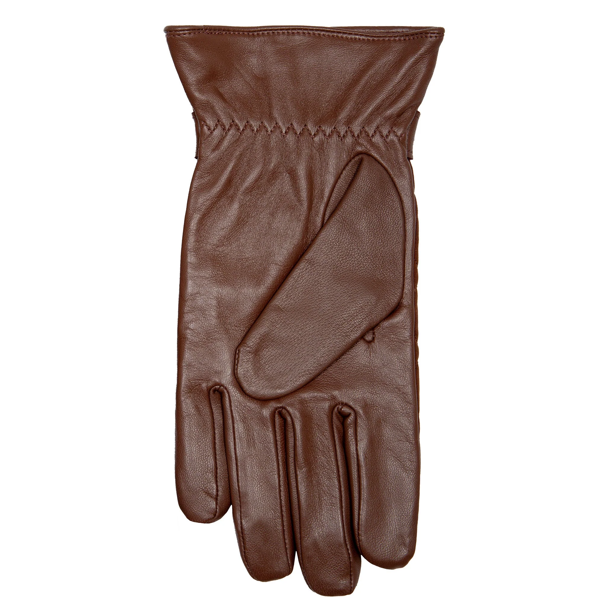 Men's Touchscreen Water-Resistant Fleece-Lined Leather Gloves with Waxed Cotton Quilting - Image 17