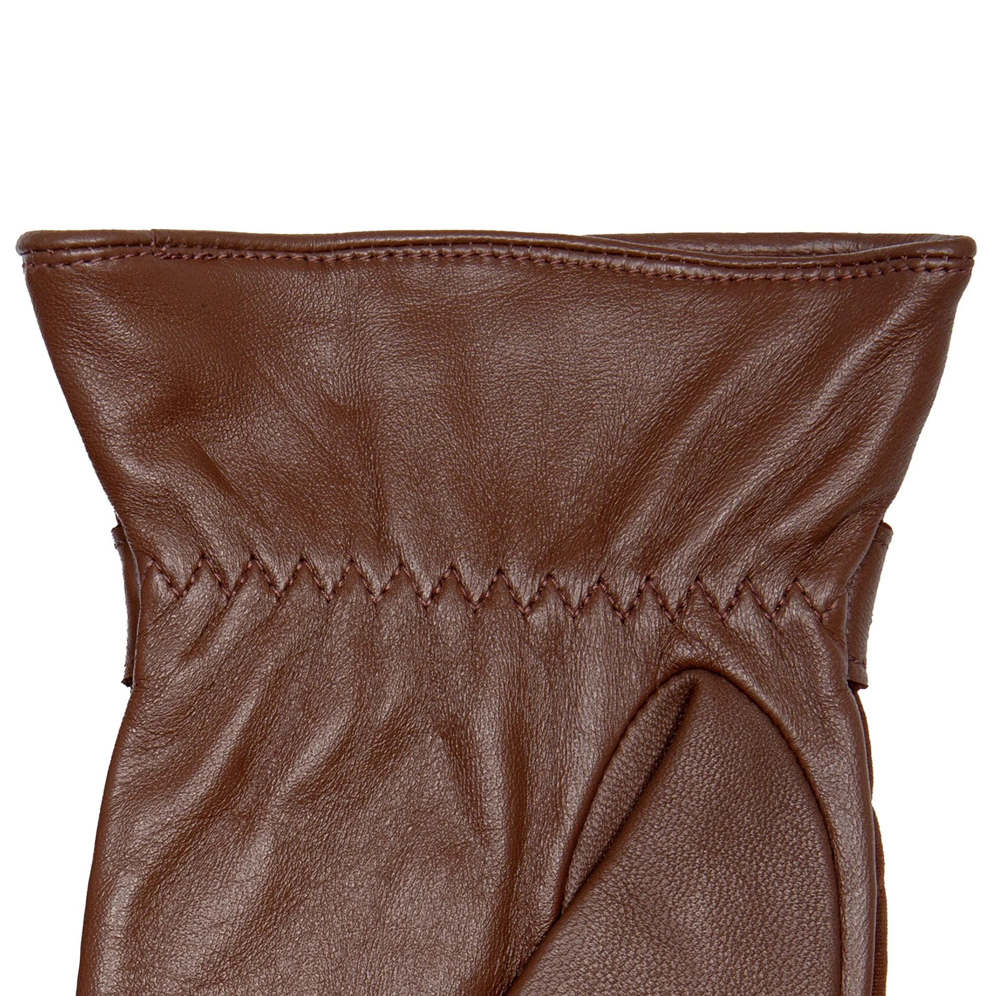 Men's Touchscreen Water-Resistant Fleece-Lined Leather Gloves with Waxed Cotton Quilting - Image 18