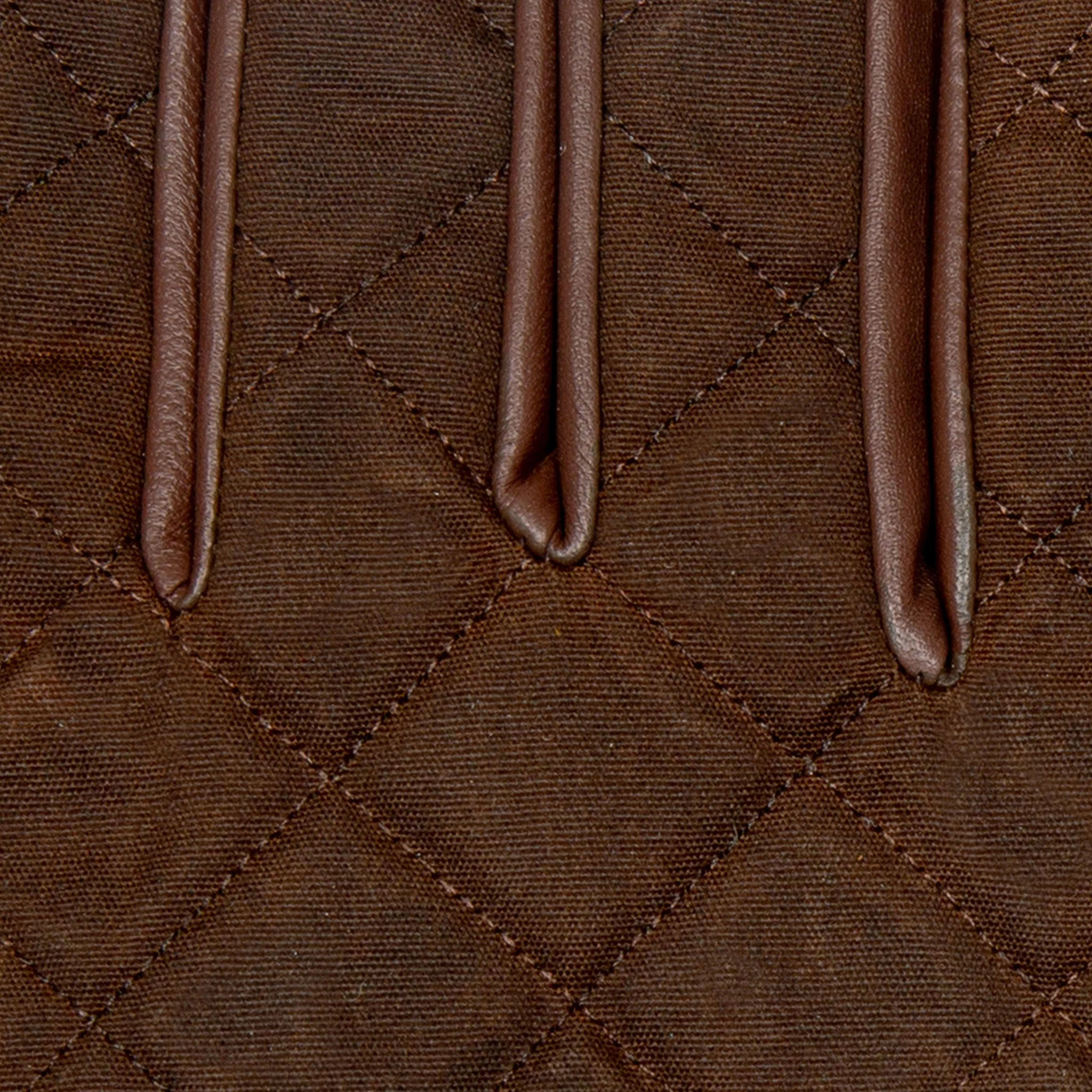 Men's Touchscreen Water-Resistant Fleece-Lined Leather Gloves with Waxed Cotton Quilting - Image 19