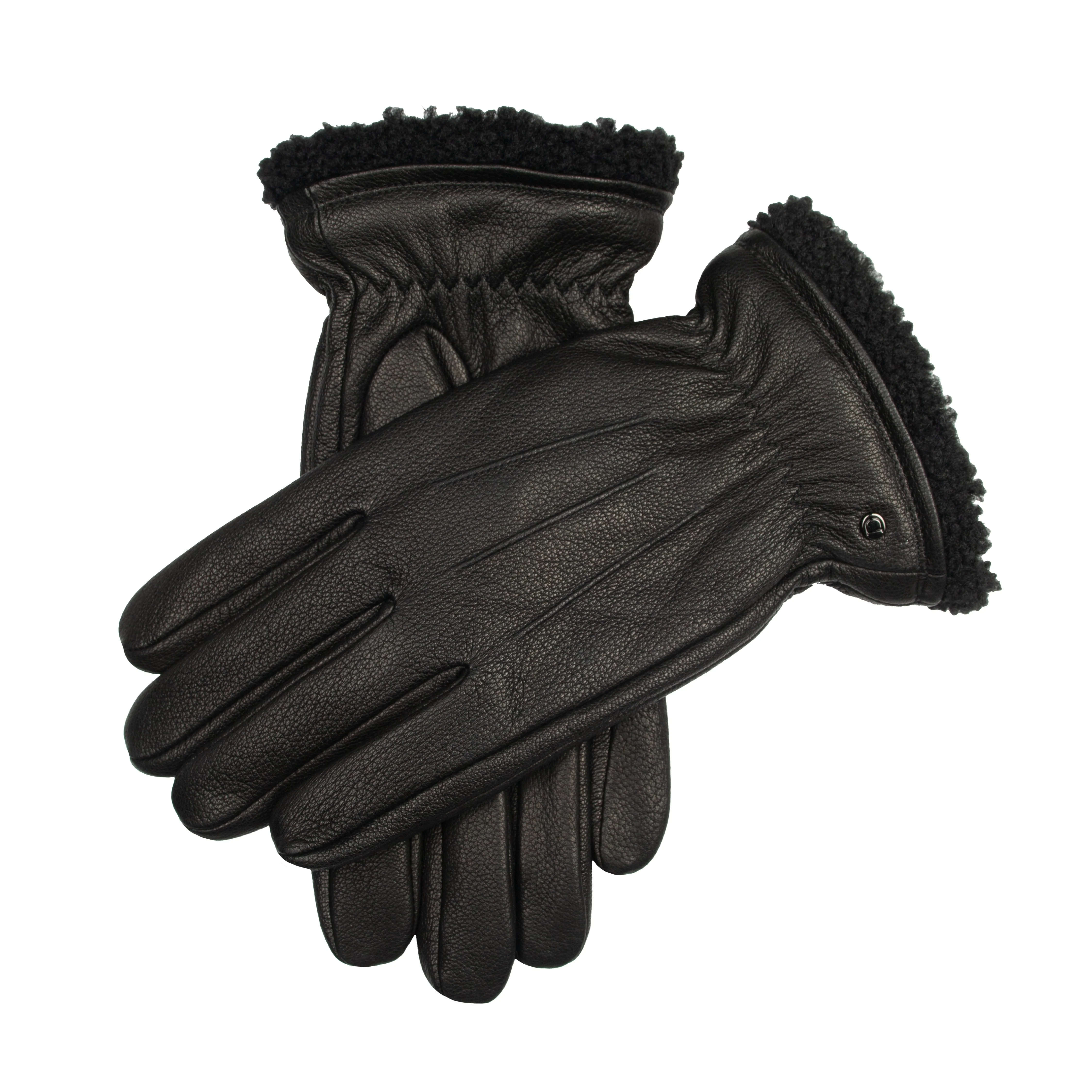 Men's Touchscreen Water-Resistant Three-Point Fleece-Lined Imitation Deerskin Leather Gloves - Image 13