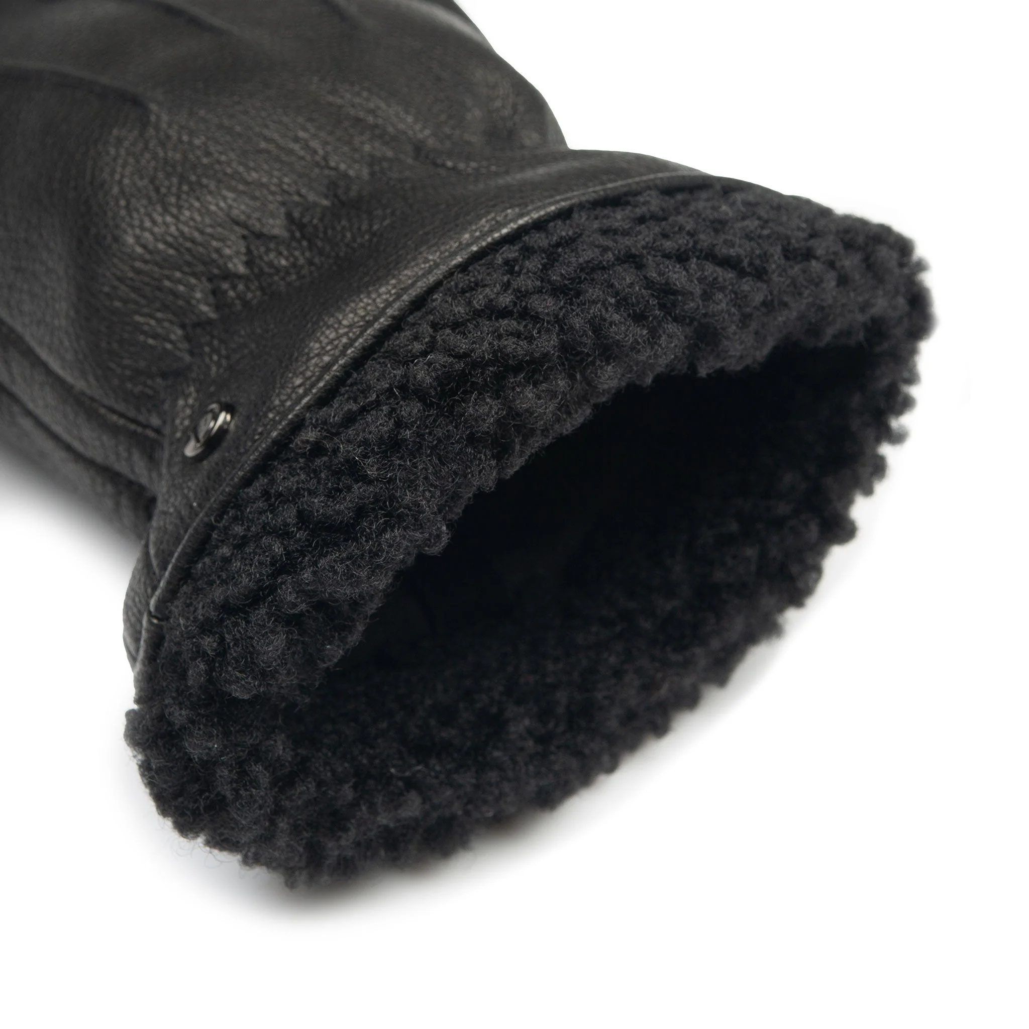 Men's Touchscreen Water-Resistant Three-Point Fleece-Lined Imitation Deerskin Leather Gloves - Image 21