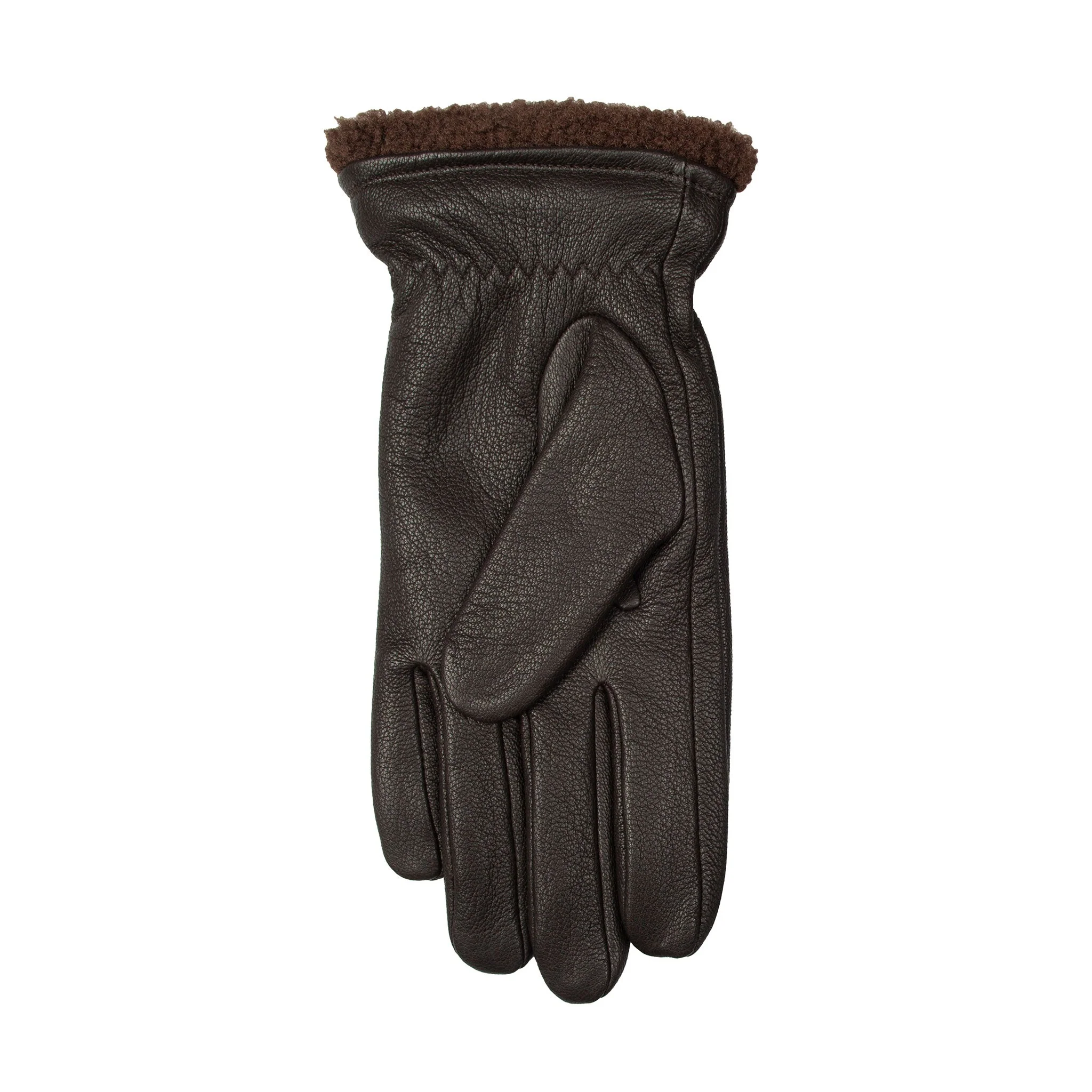 Men's Touchscreen Water-Resistant Three-Point Fleece-Lined Imitation Deerskin Leather Gloves - Image 7