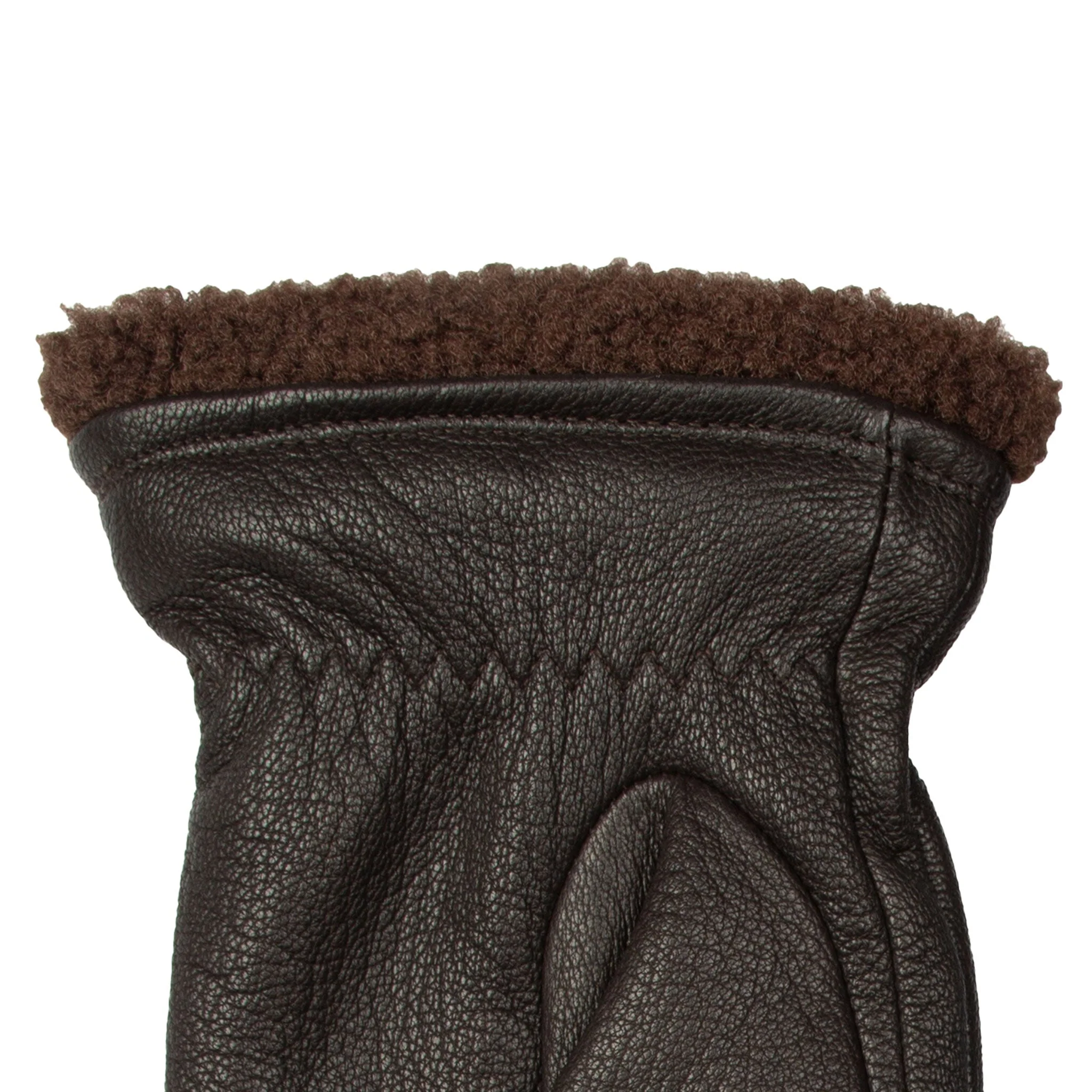 Men's Touchscreen Water-Resistant Three-Point Fleece-Lined Imitation Deerskin Leather Gloves - Image 8