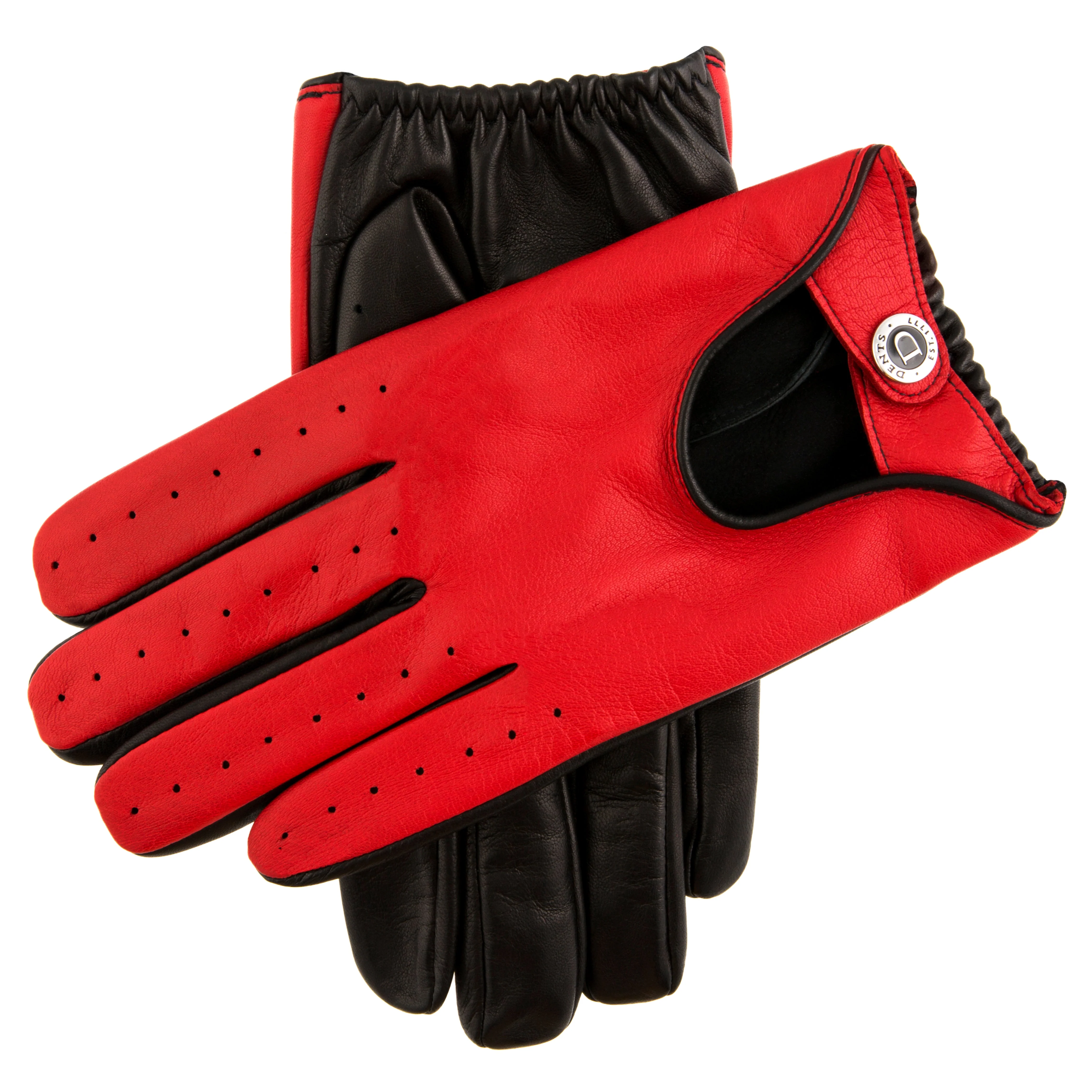 Men's Heritage Two-Colour Leather Driving Gloves - Image 5