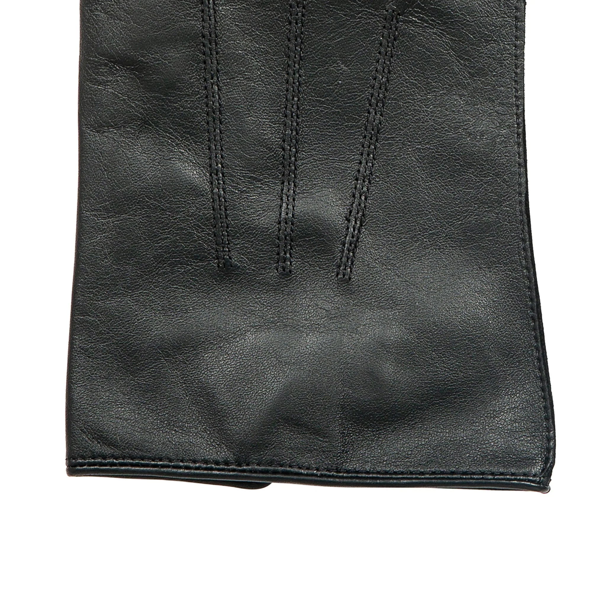 Men's Three-Point Leather Officer's Gloves - Image 4