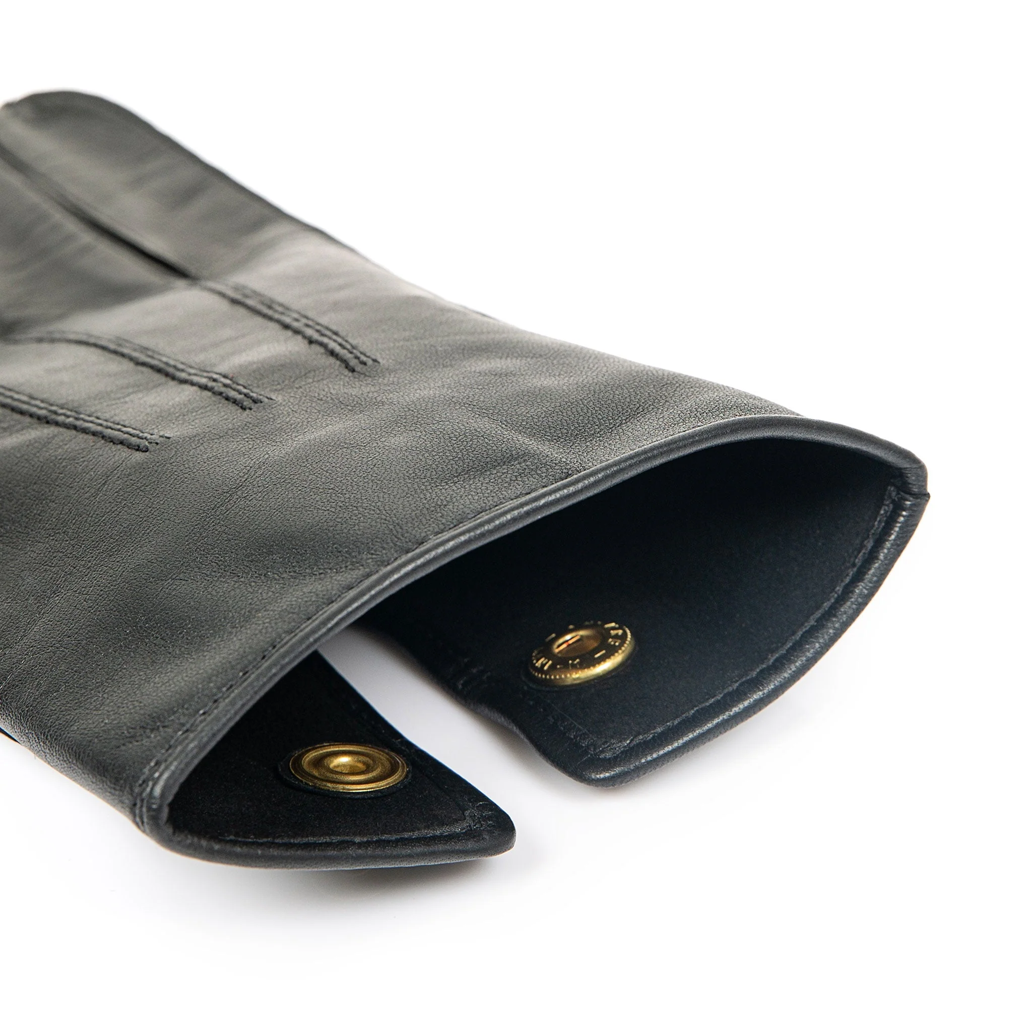 Men's Three-Point Leather Officer's Gloves - Image 9