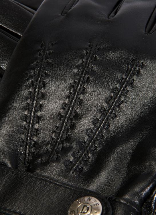 Men's Touchscreen Three-Point Wool Blend-Lined Leather Gloves - Image 4