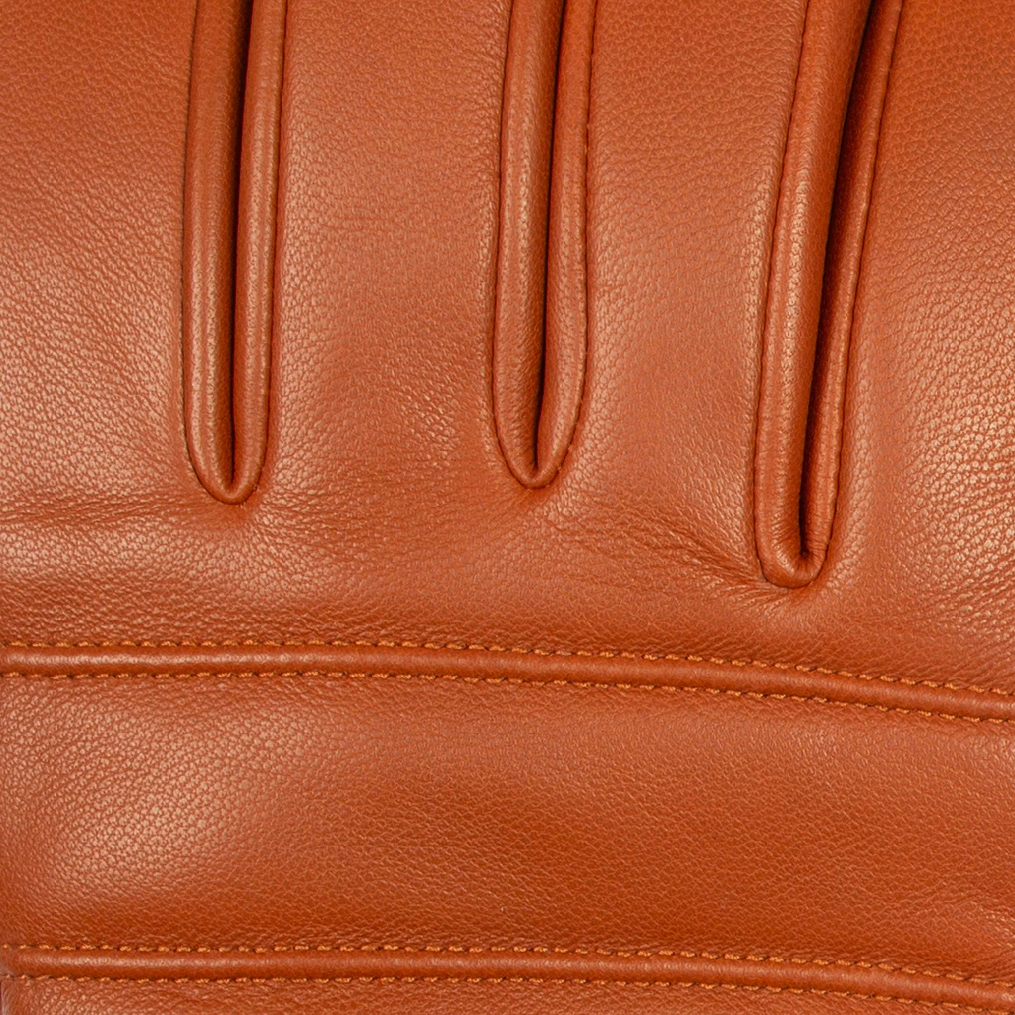 Men's Water-Resistant Faux Fur-Lined Leather Gloves with Stitch Detail and Knitted Cuffs - Image 17
