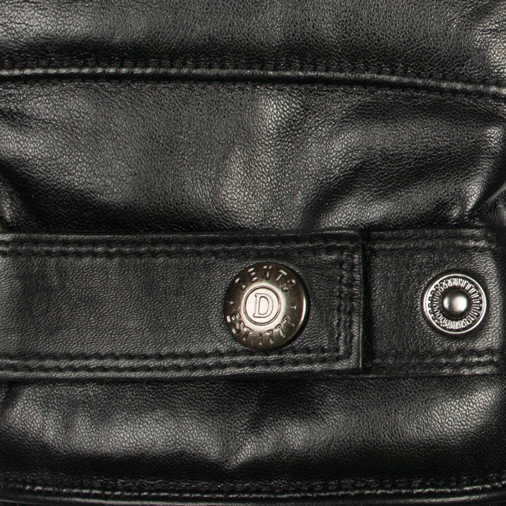 Men's Water-Resistant Faux Fur-Lined Leather Gloves with Stitch Detail and Knitted Cuffs - Image 8