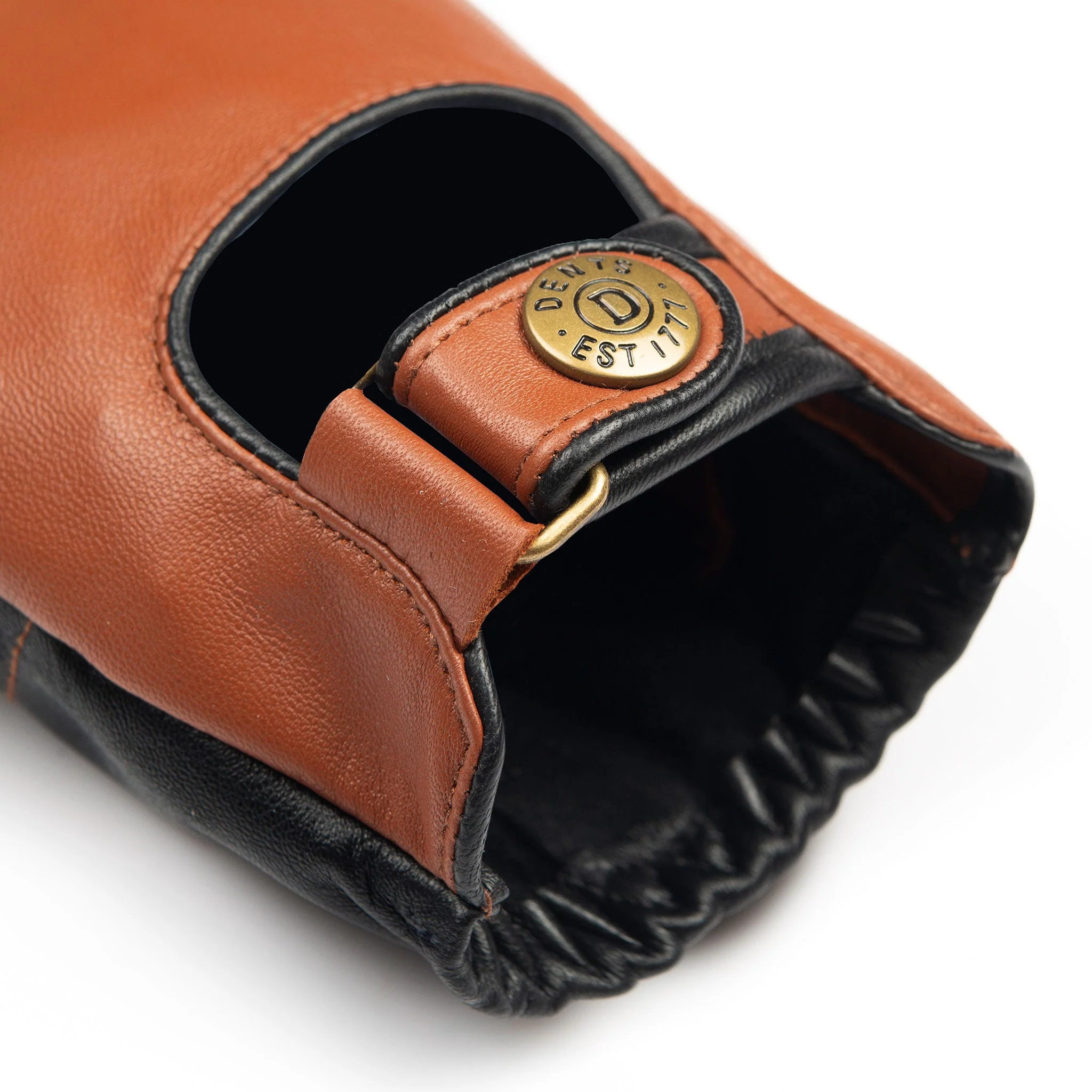 Men's Water-Resistant Two-Colour Leather Driving Gloves - Image 21