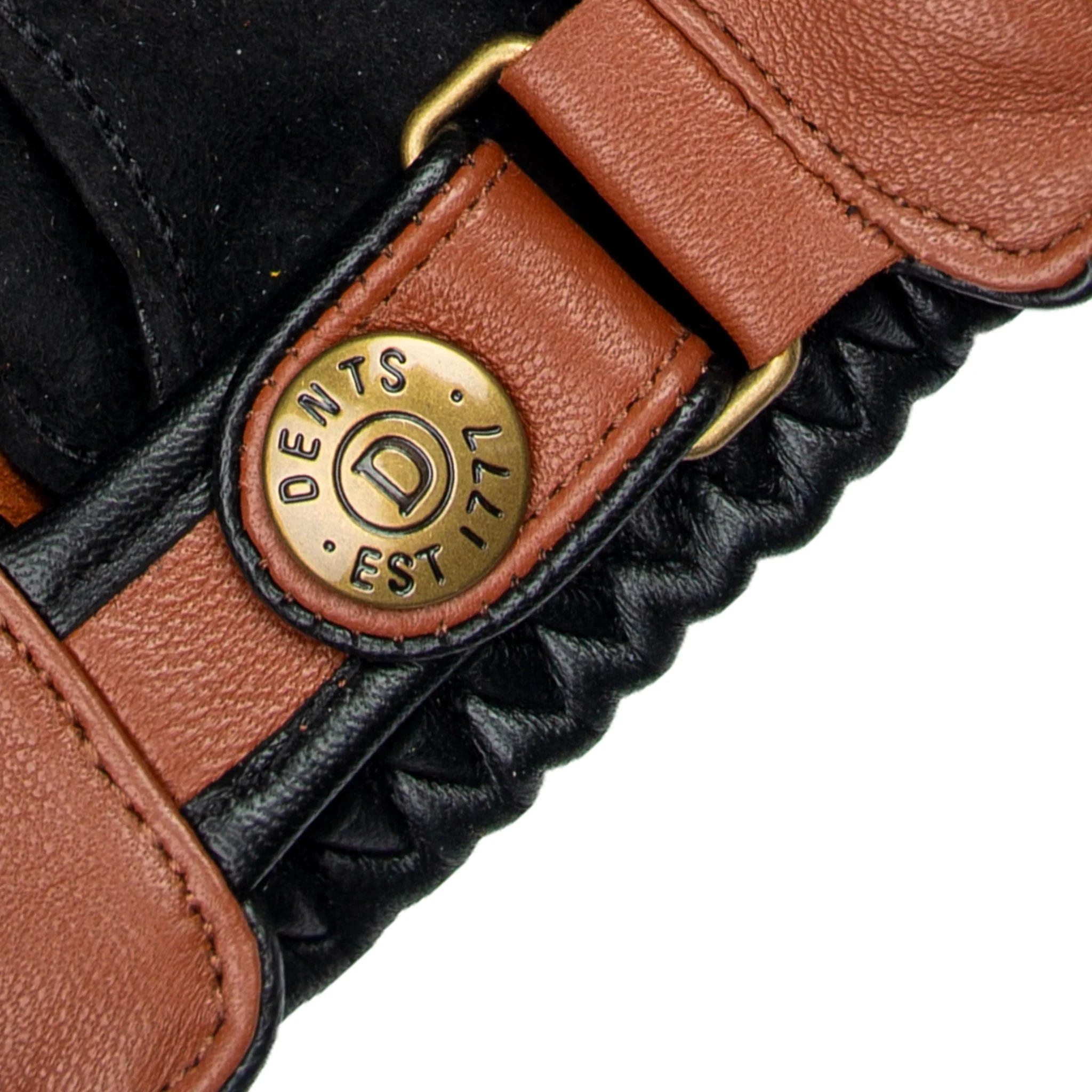 Men's Water-Resistant Two-Colour Leather Driving Gloves - Image 22