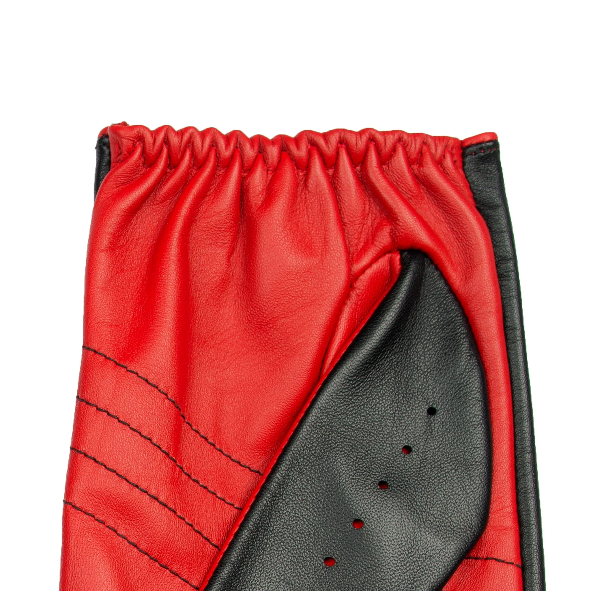 Men's Water-Resistant Two-Colour Leather Driving Gloves - Image 6