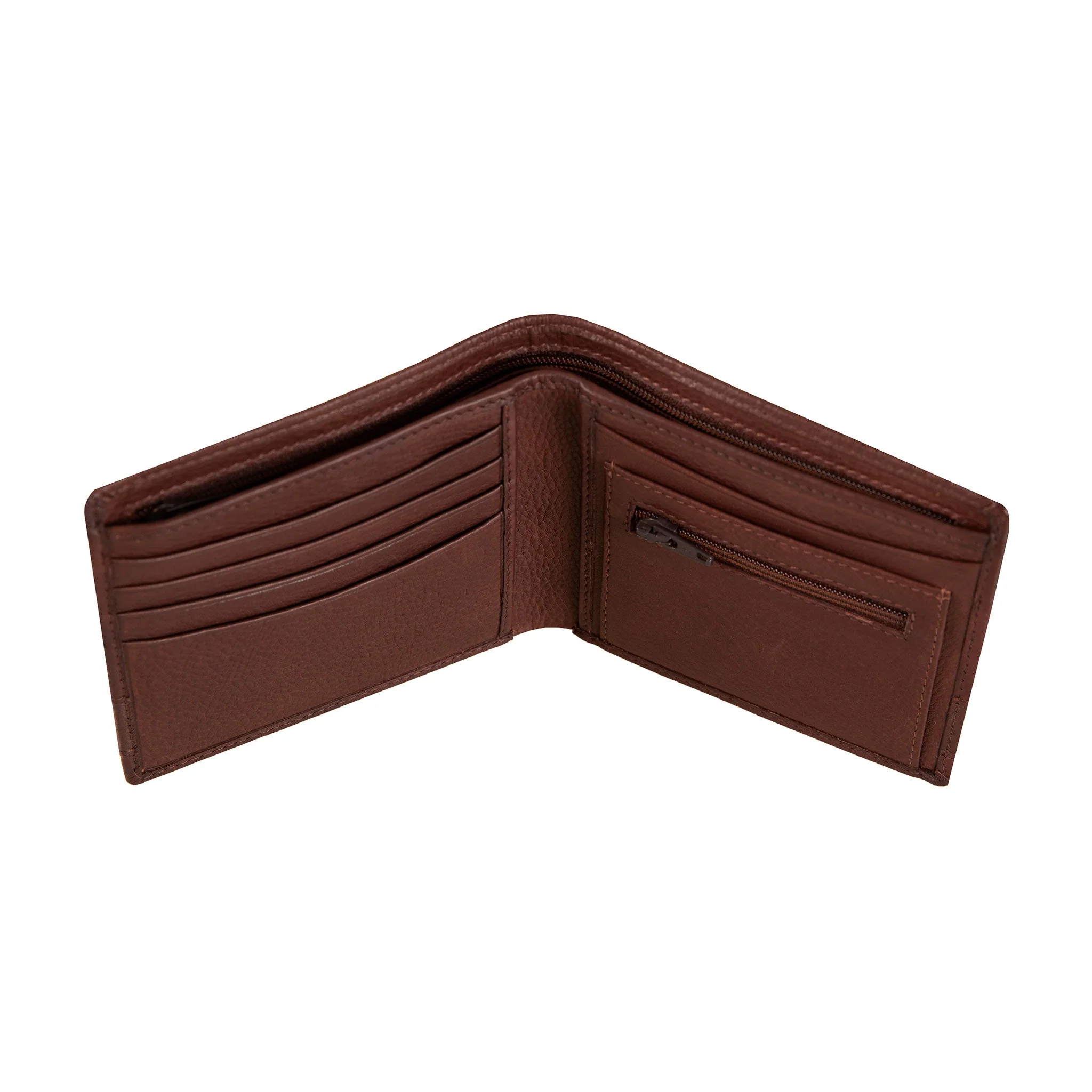 Men's Pebble Grain Leather Bifold Wallet with RFID Blocking and Coin Purse - Image 4