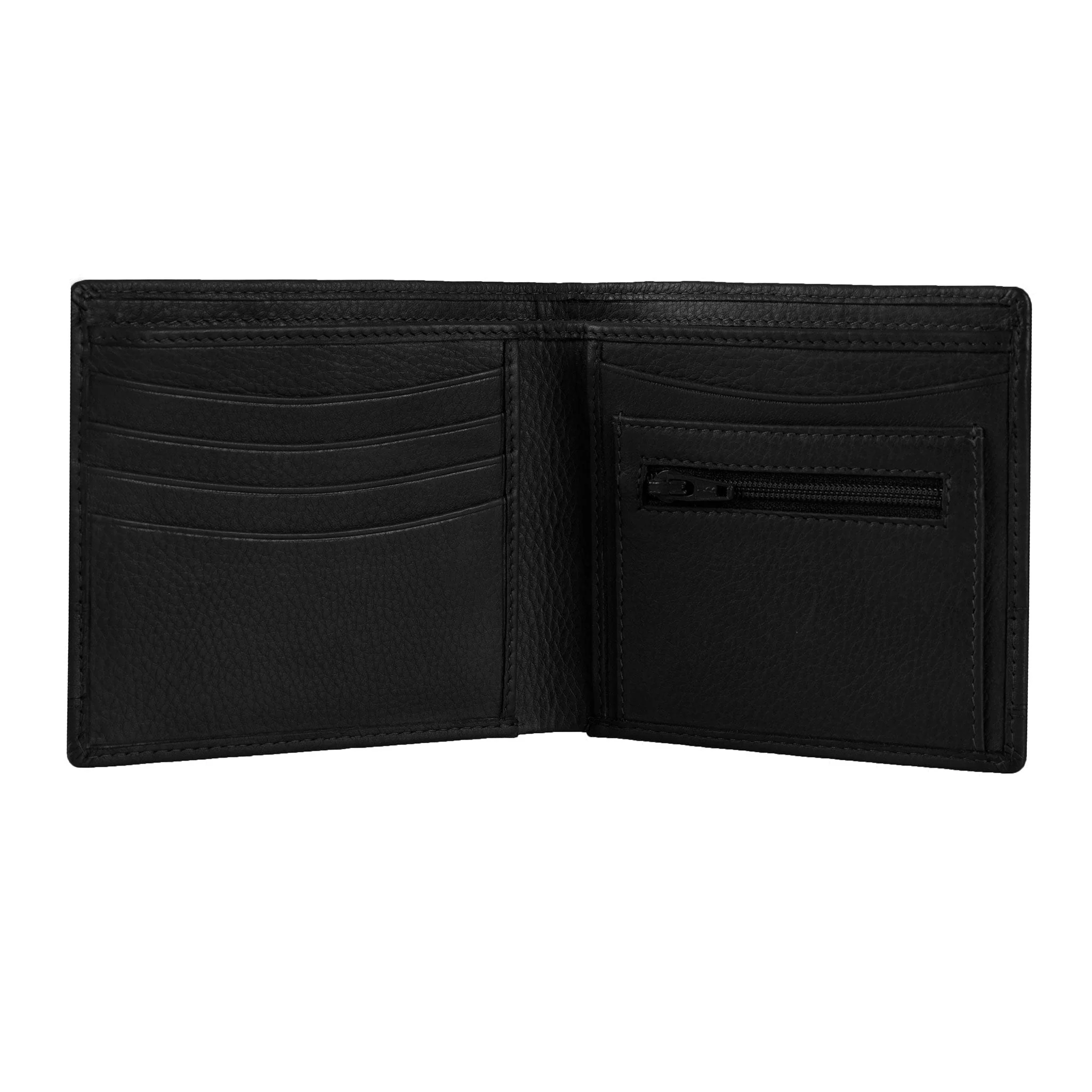 Men's Pebble Grain Leather Bifold Wallet with RFID Blocking and Coin Purse - Image 7