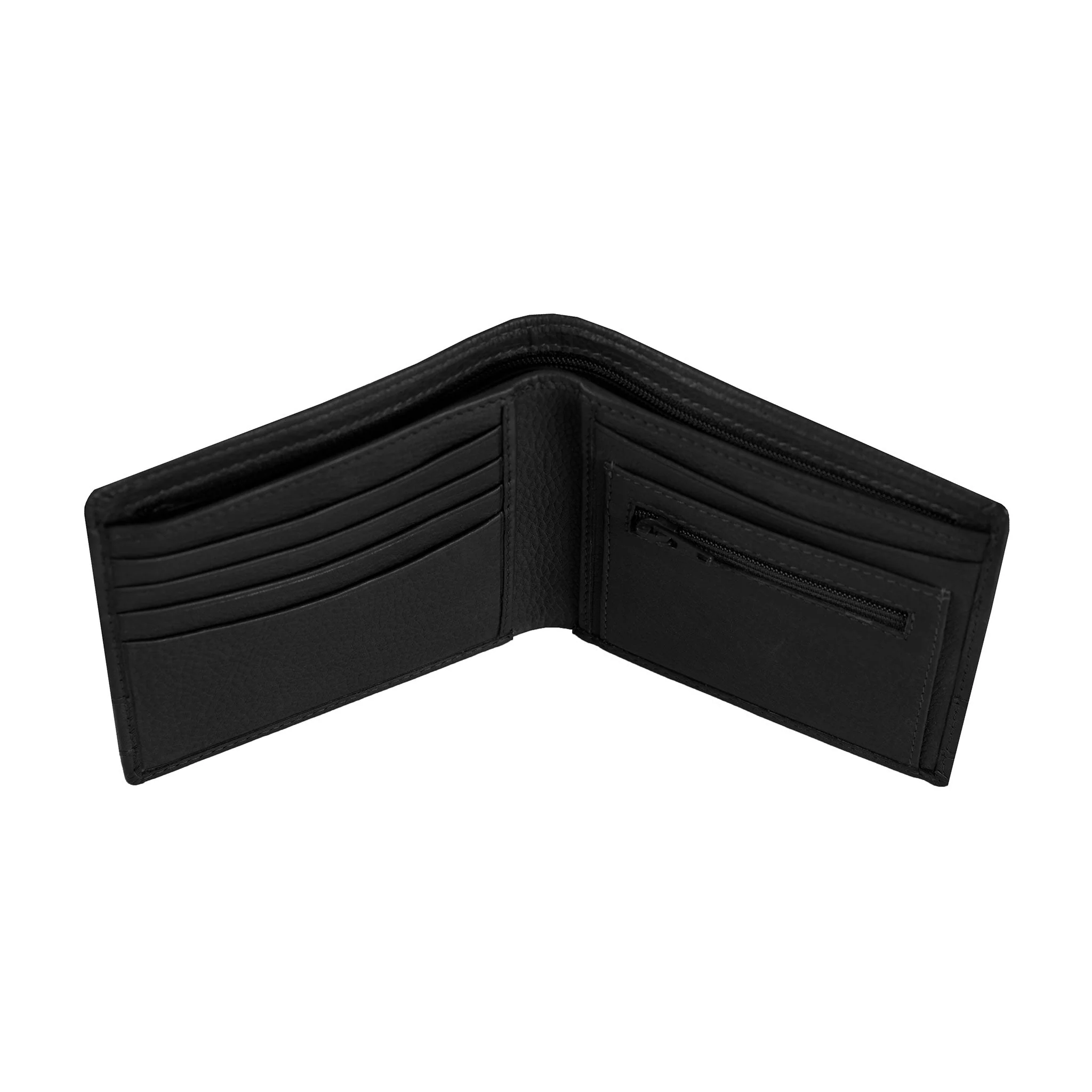 Men's Pebble Grain Leather Bifold Wallet with RFID Blocking and Coin Purse - Image 9