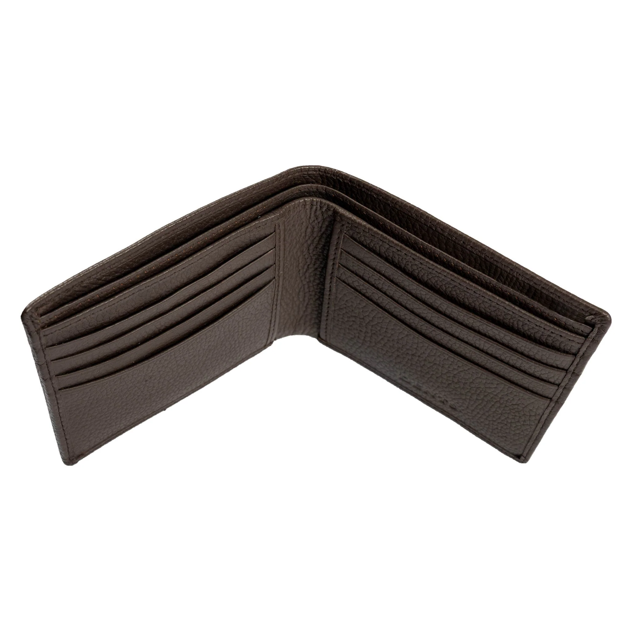 Men's Slim Pebble Grain Leather Bifold Wallet with RFID Blocking - Image 10