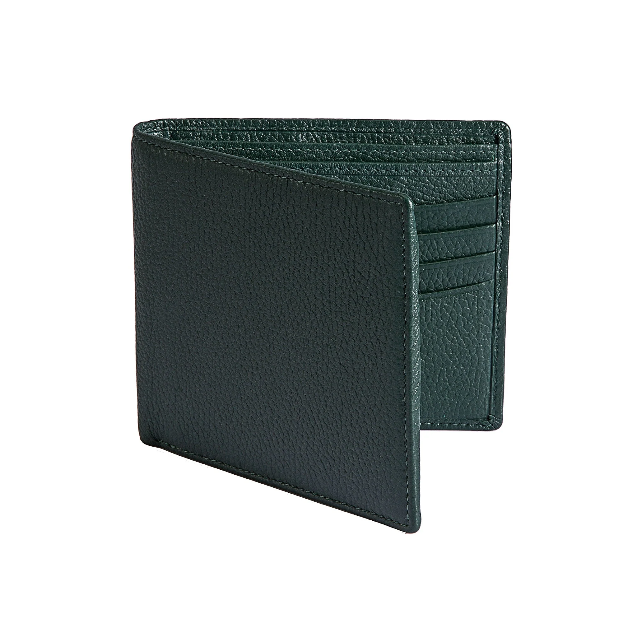 Men's Slim Pebble Grain Leather Bifold Wallet with RFID Blocking - Image 14