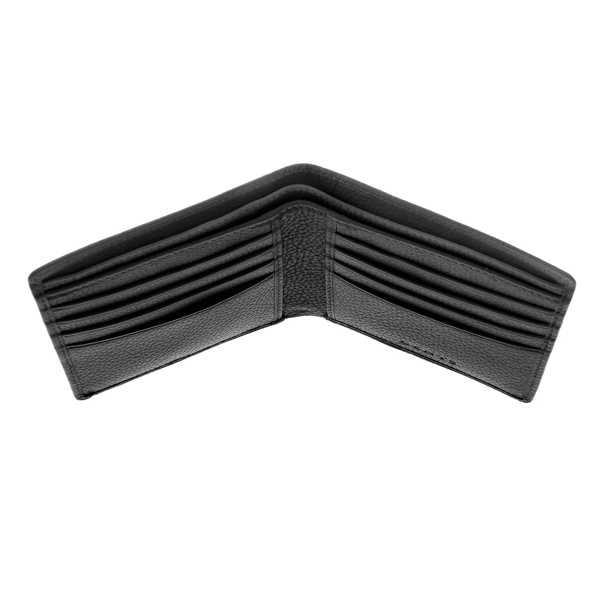 Men's Slim Pebble Grain Leather Bifold Wallet with RFID Blocking - Image 18