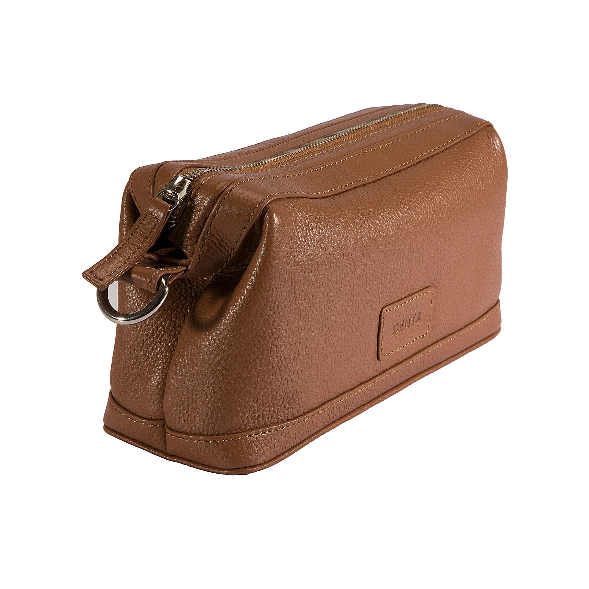 Pebble Grain Leather Wash Bag - Image 3