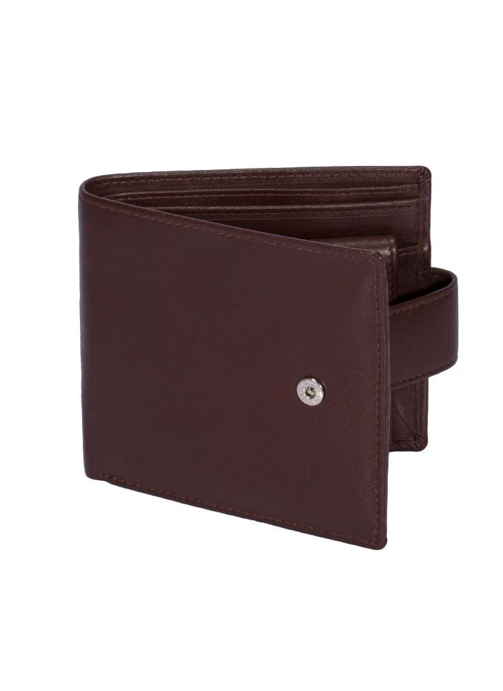 Men's Smooth Nappa Leather Bifold Wallet with RFID Blocking and Coin Purse - Image 5